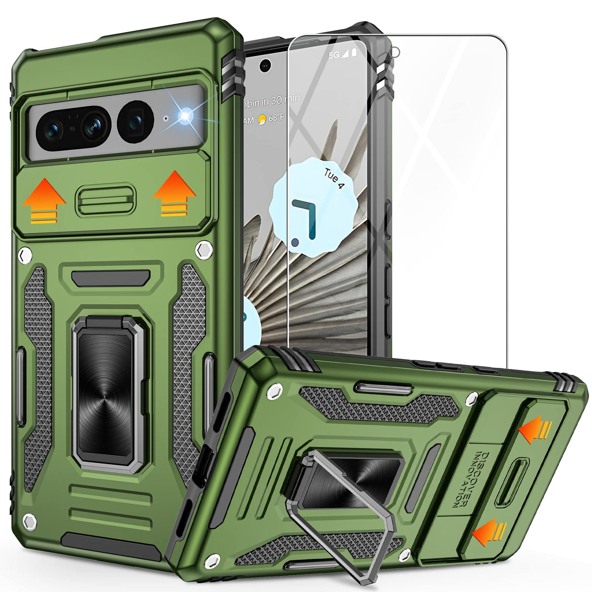 Pixel 7 Pro Case, Google Pixel 7 Pro Case With Slide Camera Cover,Google Pixel 7 Pro Phone Case With Hd Screen Protector, Magnet