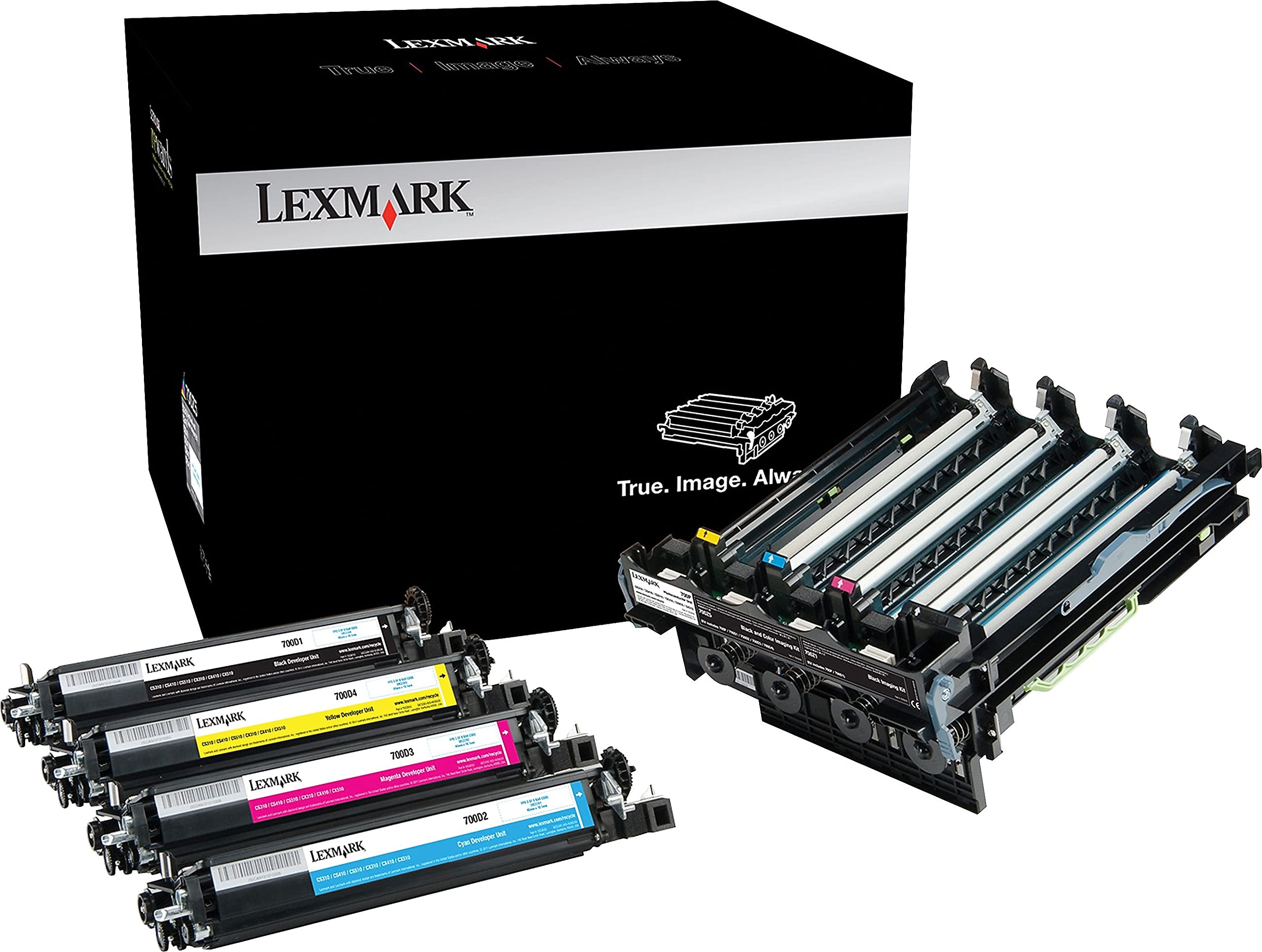 Lexmark 70C0Z50 Imaging Kit, Black/Tri Color   in Retail Packaging