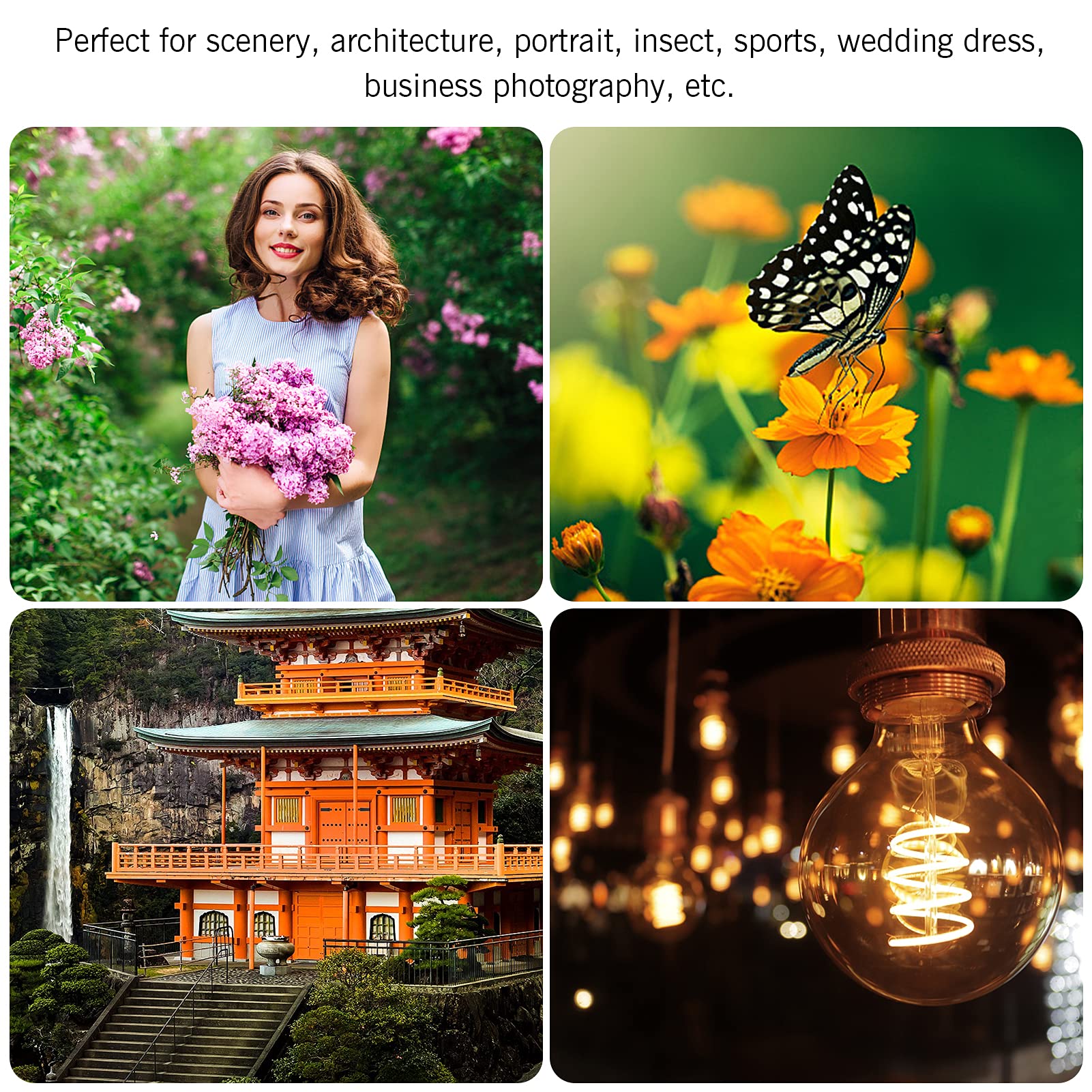 Andoer 85Mm F1.8 Large Aperture Medium Telephoto Full Frame Portrait Camera Lens Manual Focus Ef Mount Replacement For Canon Eos Rebel T8I T7I T6 T3I T2I 4000D 2000D 1300D 850D 800D 600D 550D 90D 80D