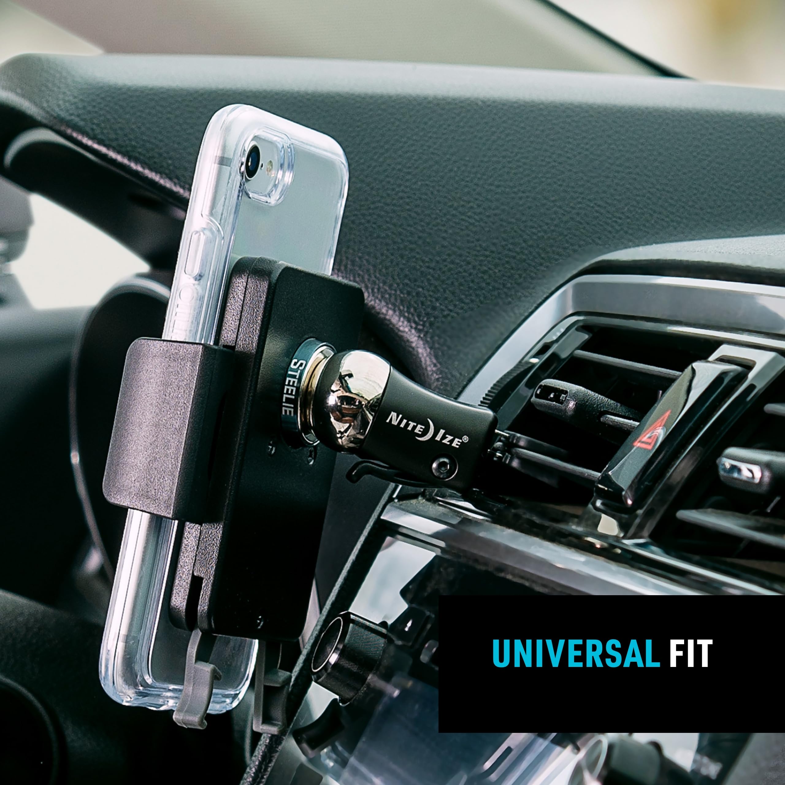 Nite Ize Steelie Vent Kit - Magnetic Cell Phone Holder For Car Vents - Phone Mount - Squeeze