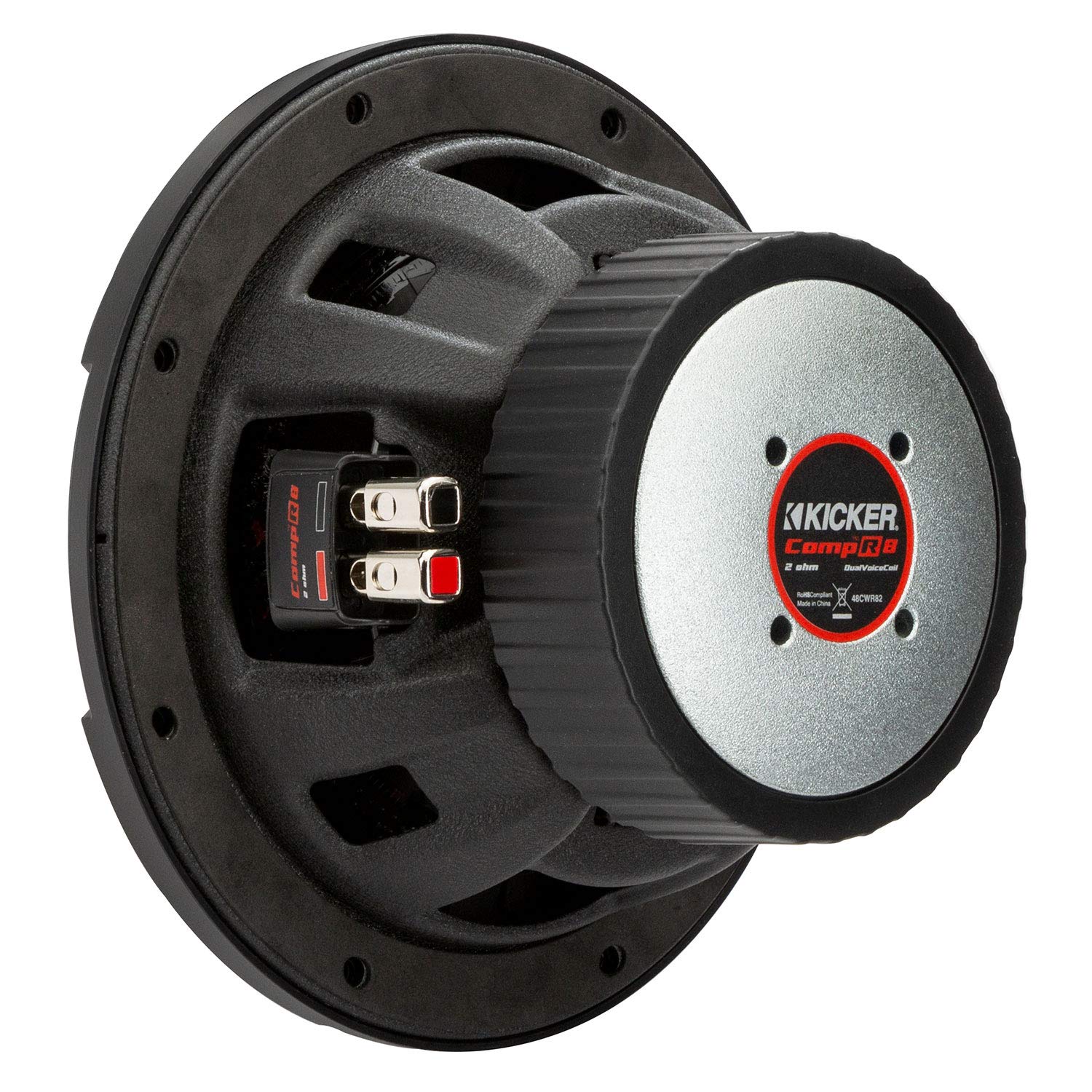 Kicker 48Cwr84 Compr 8'' Subwoofer, Dvc, 4 Ohm