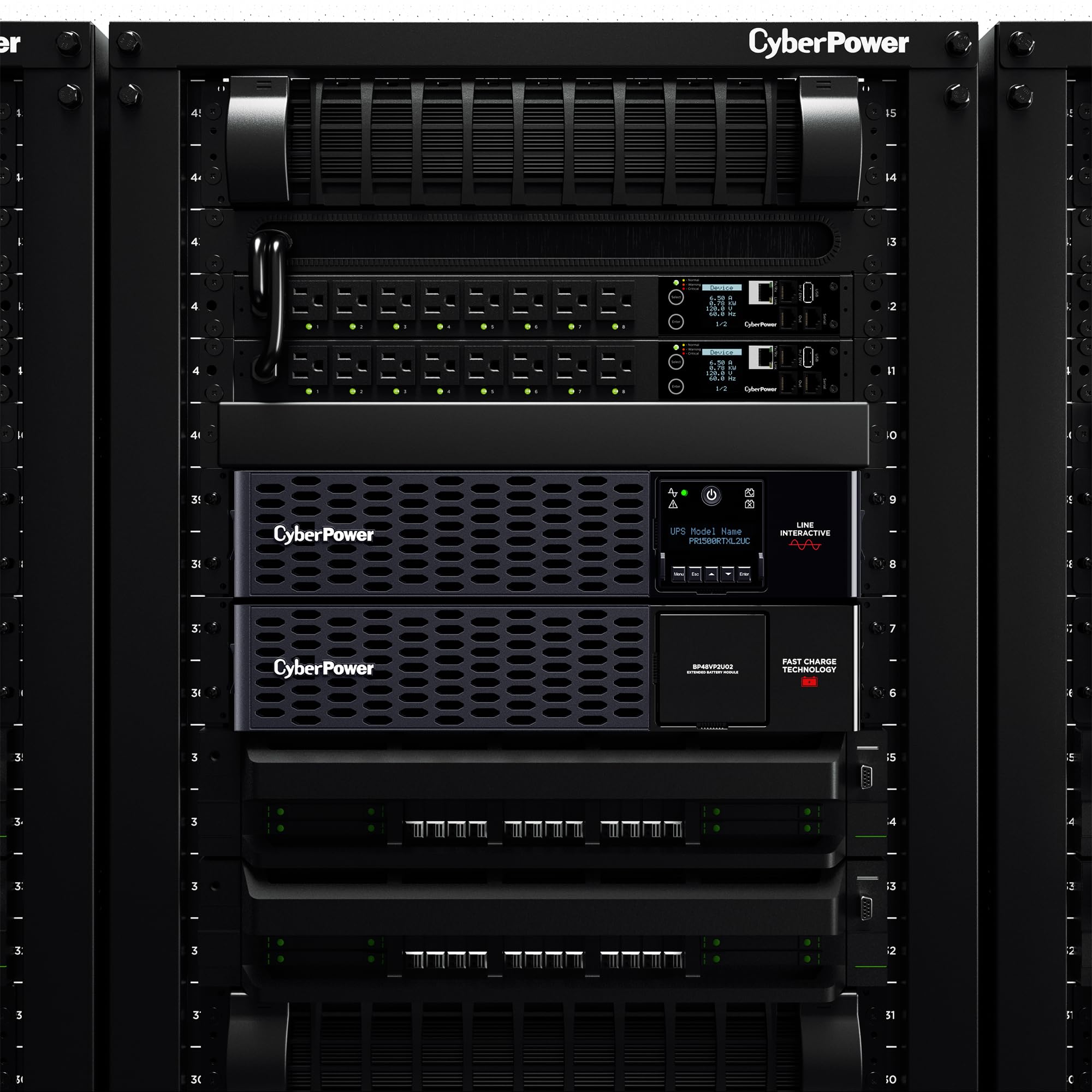 Cyberpower Pr1500Rt2Uc Smart App Sinewave Ups System, 1500Va/1500W, 8 Outlets, 2U Rack/Tower, Built-In Cloud Monitoring
