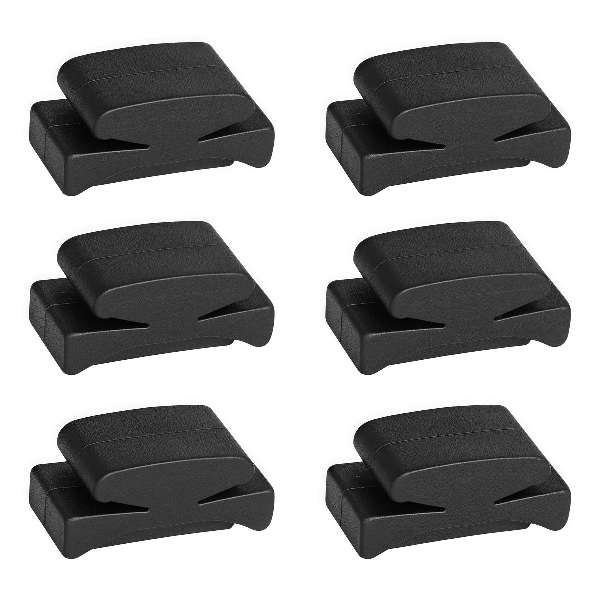Musiin 1 Pack Rubber Guitar Headstock Pick Holder, Pickholder For Guitar, Bass, Ukulele 6 Pieces (Black)
