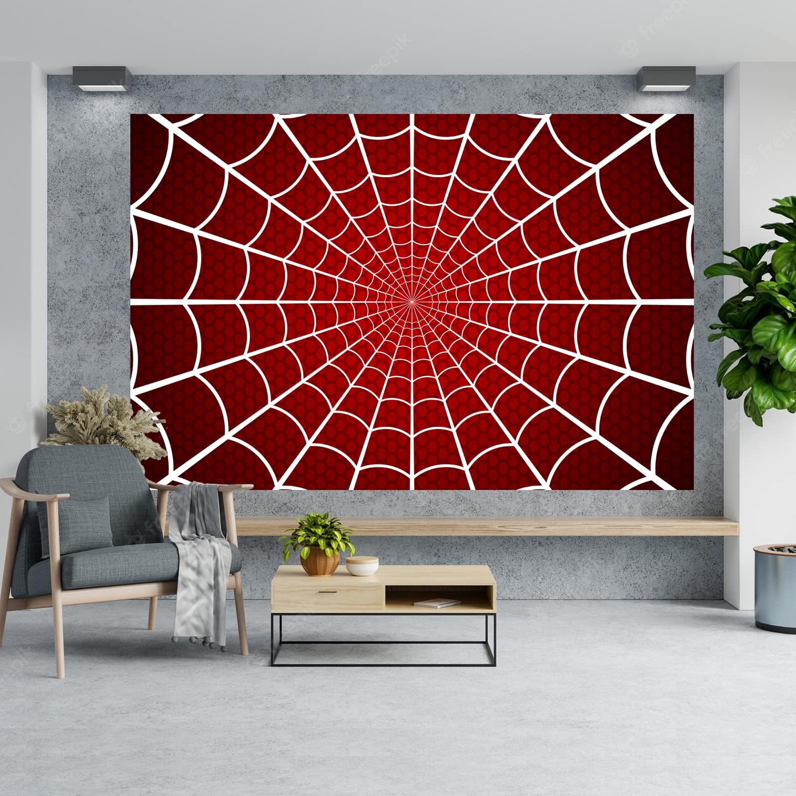 Spider Web Happy Birthday Banner Backdrop Super Hero Theme Decor Decorations For Boys Girls 1St Birthday Party Supplies Baby Sho