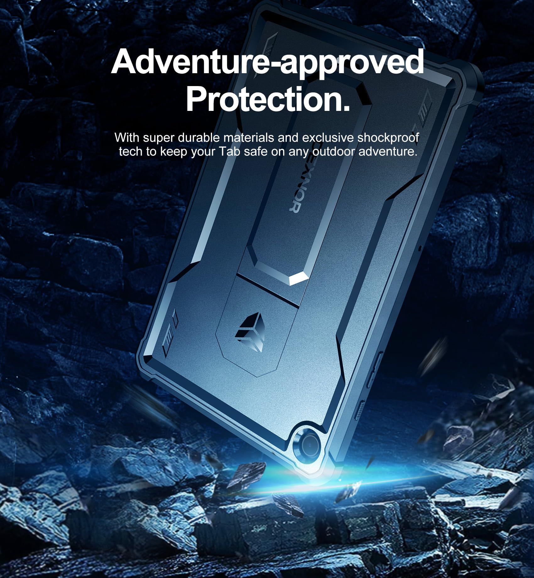 Dexnor Case For Samsung Galaxy Tab A9 Plus 2023, [Built In Screen Protector & Kickstand] Heavy Duty Shockproof Full Body Protect