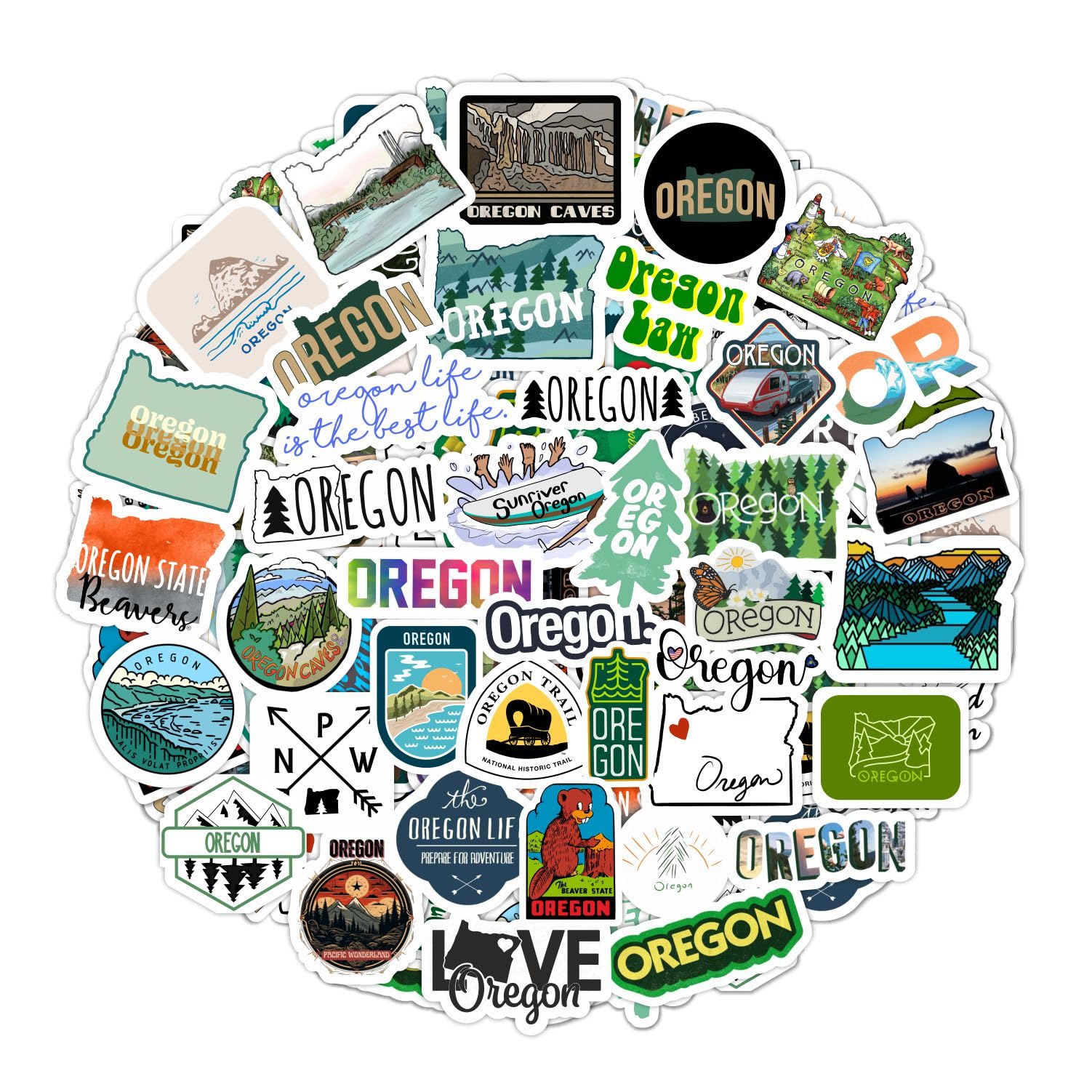 Oregon Stickers And Decals For Water Bottles & Laptop, Scrapbook   Oregon Gifts And Souvenirs Laptop Decals