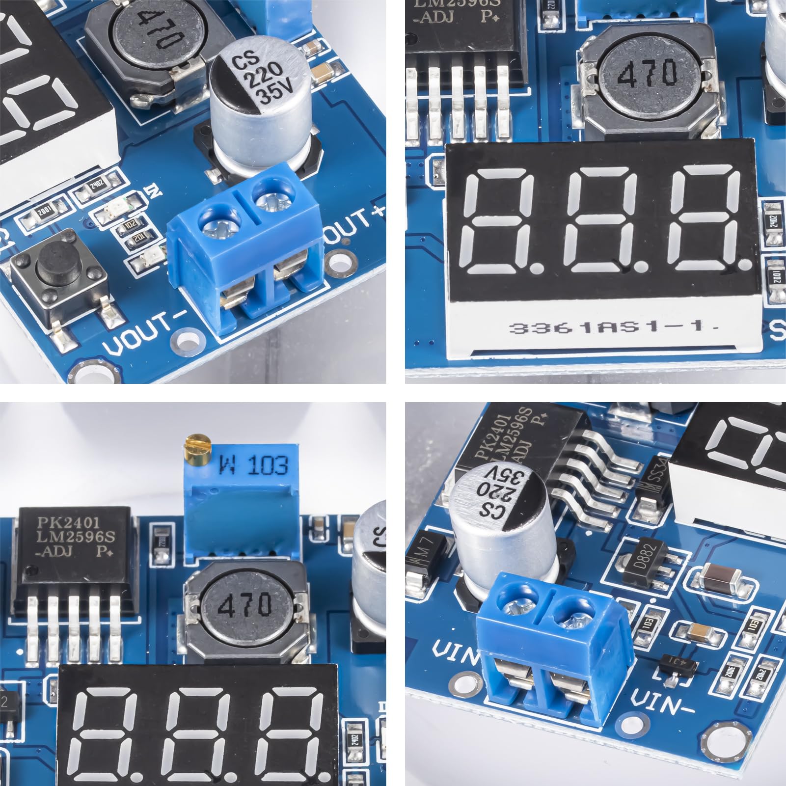 Jtarea Lm2596 Lm2596S Dc Dc Buck Converter Voltage Adjustable Dc To Dc 4.0 40V To 1.25 37V 2A Power Supply Module With Led Voltm