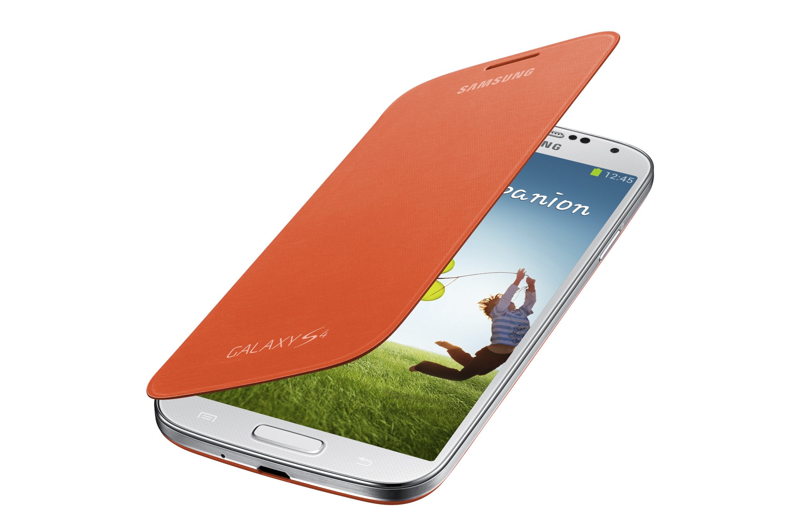 Samsung Galaxy S4 Flip Cover Folio Case (Orange)
