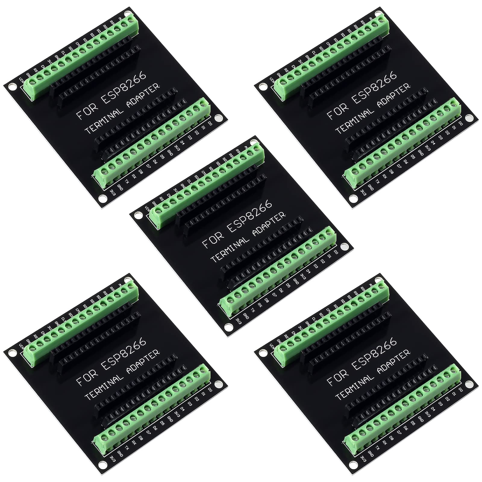 5Pcs Esp8266 Breakout Board Gpio 1 Into 2 For Esp8266 Esp 12E Development Board