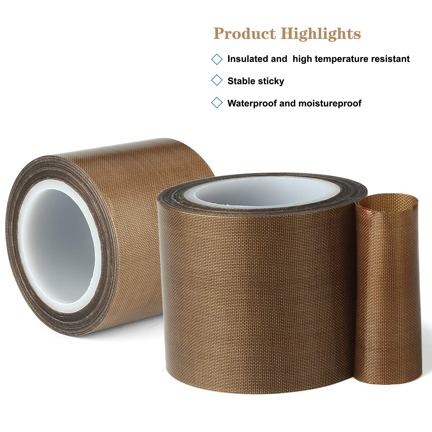 Ivict Teflon Tape/Ptfe Tape For Vacuum Sealer Machine,Hand And Impulse Sealers (1/2 Inch X 33 Feet) Suitable For Foodsaver, Seal