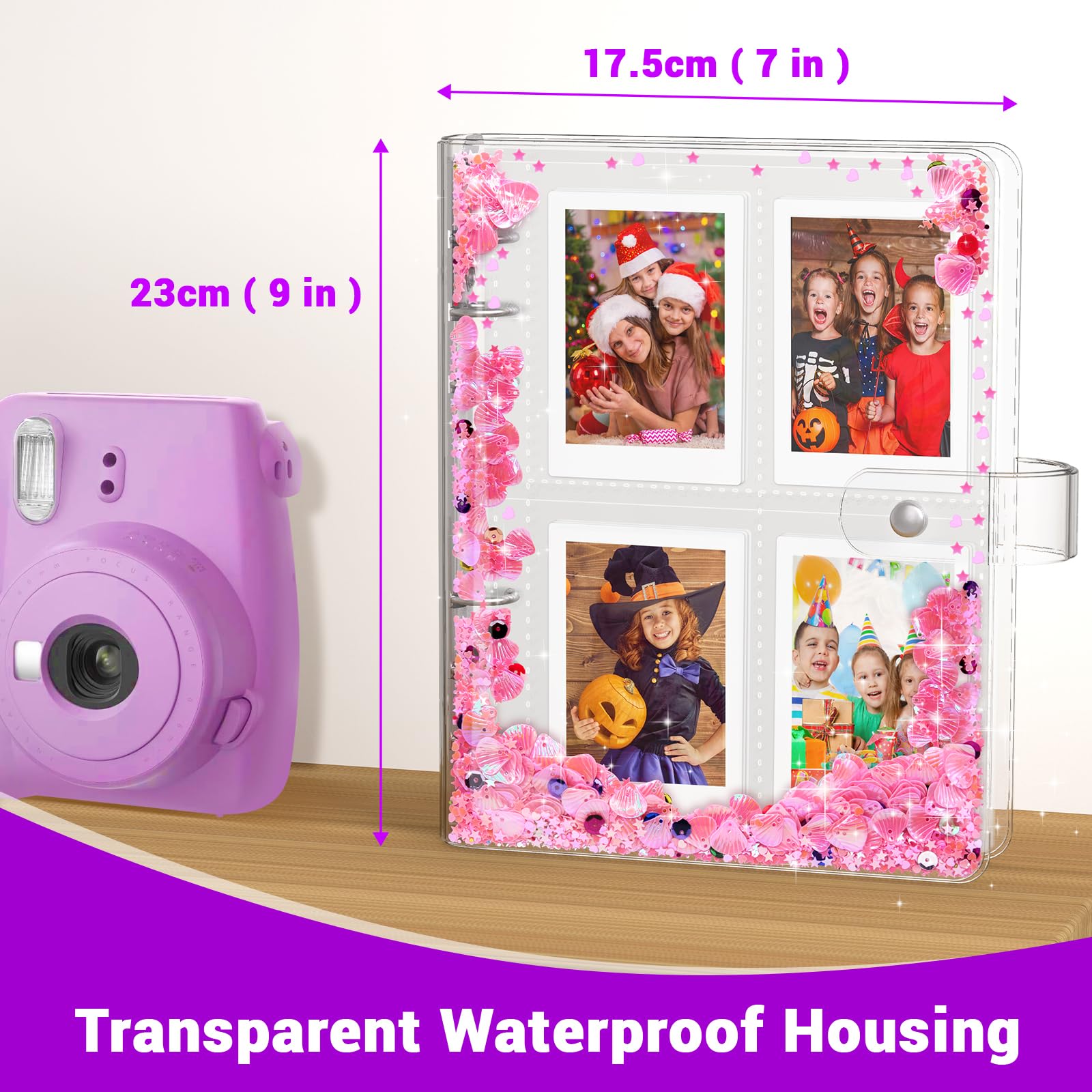 Kids Photo Album For Instax Mini, Photo Album For Polaroid, Applicable To Fujifilm Instax Mini 11 12 40 Kodak Mini Photo, Gift F