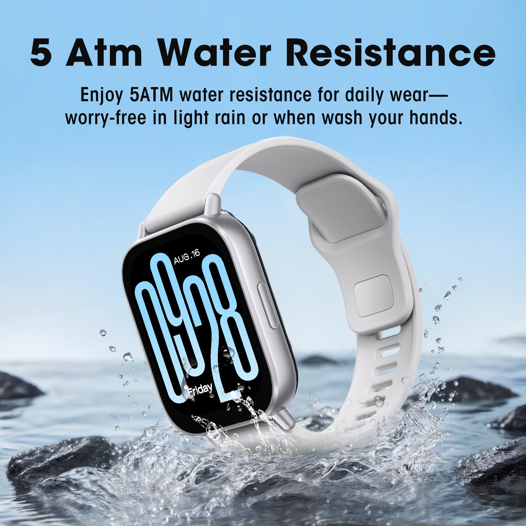 Xiaomi Redmi 5 Active Smart Watch, Step Counter Sport Watch For Women Men With 2'' Lcd Large Display, 140 Sports Modes, 5Atm Wat