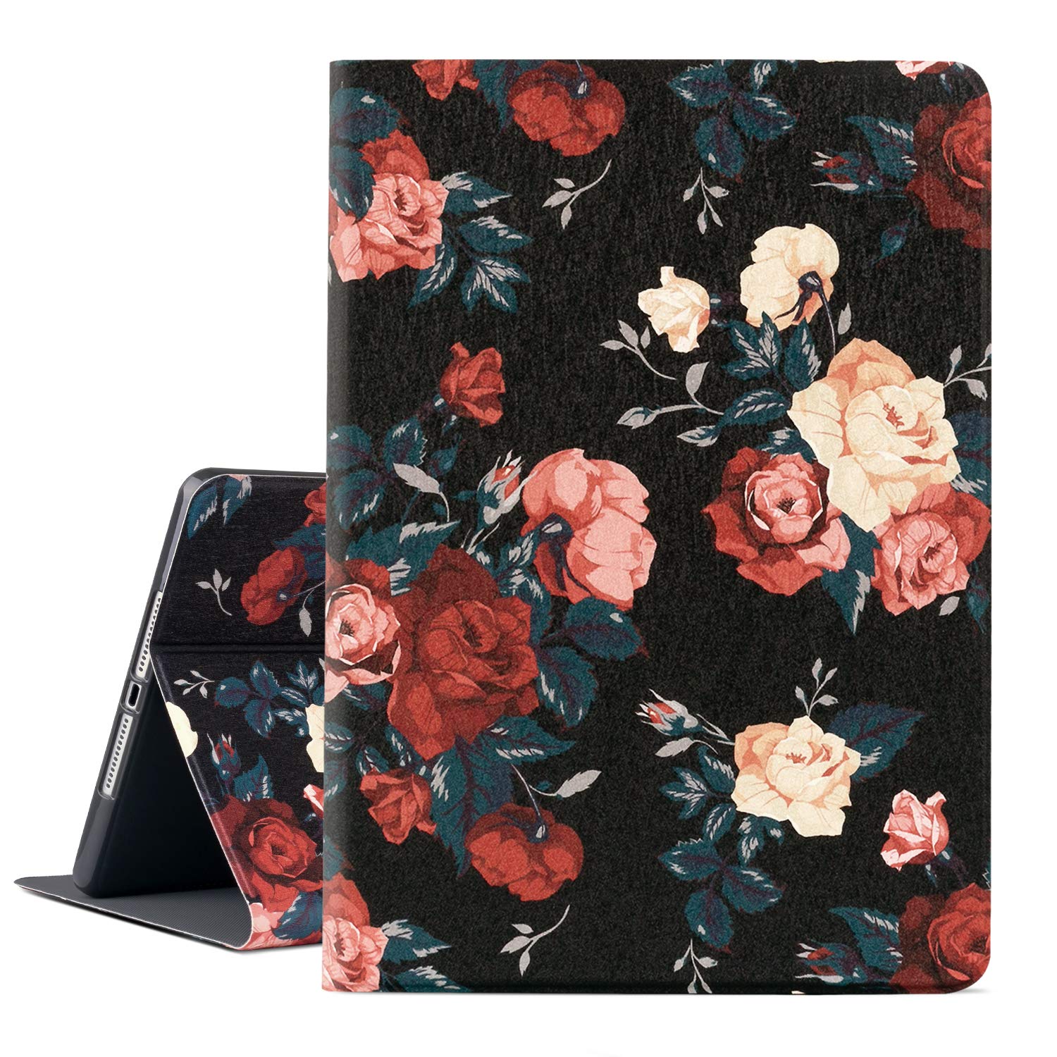 Vimorco iPad Air 2/9.7 2018/2017 Case - Soft TPU Back Cover, Folio Leather Case, Adjustable Stand, Auto Wake/Sleep, Drop Resista