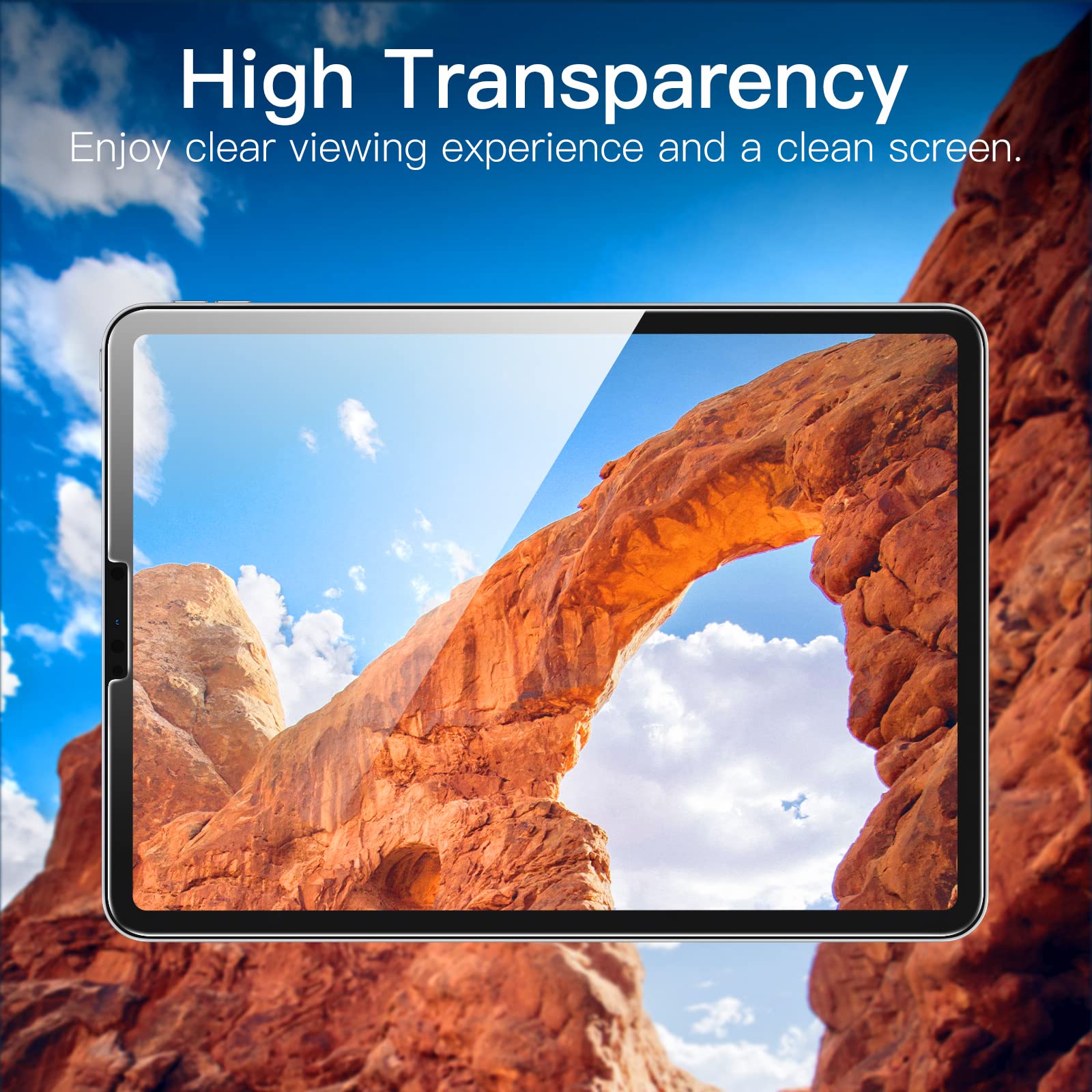 Jetech One Touch Install Screen Protector For Ipad Pro 11-Inch (2022/2021/2020/2018 Model) And Ipad Air 5/4 10.9-Inch, Tempered