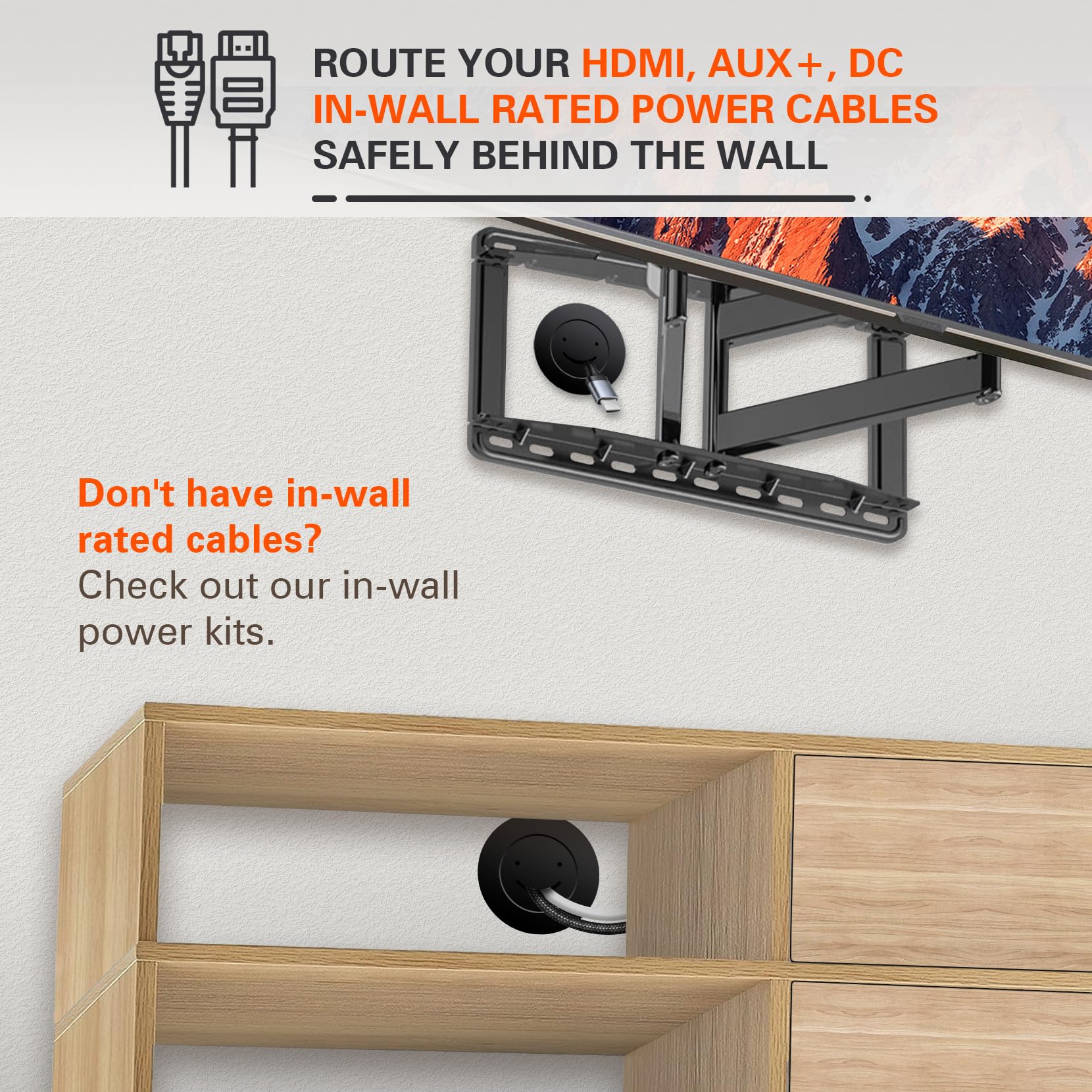 Julaiwy In Wall Cable Management Kit Hides Tv Wires Behind The Wall, Cable Hider For Wall Mount Tv Cable Hider Wall Kit, Tv Cord