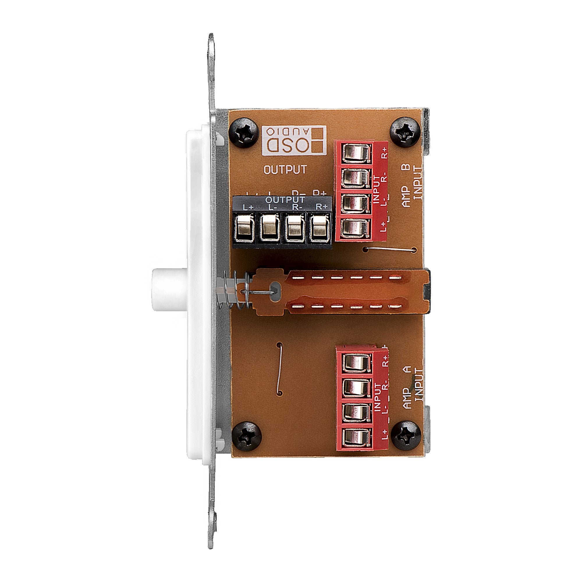 OSD in Wall Speaker Selector A/B Switch, Select from 2X Speaker Pairs White AB12