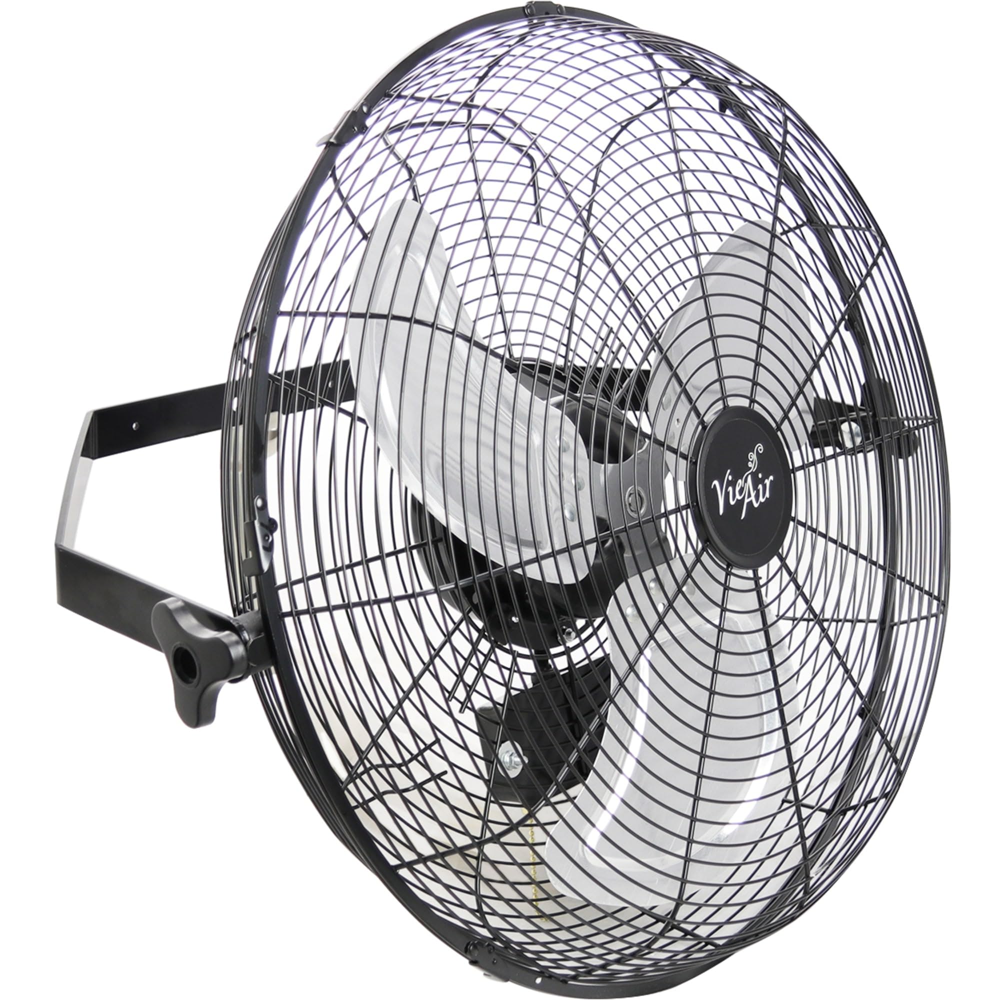 Vie Air Va 18W Dual Function 18'' Wall Mountable Floor Fan With 3 Speed Settings, Black
