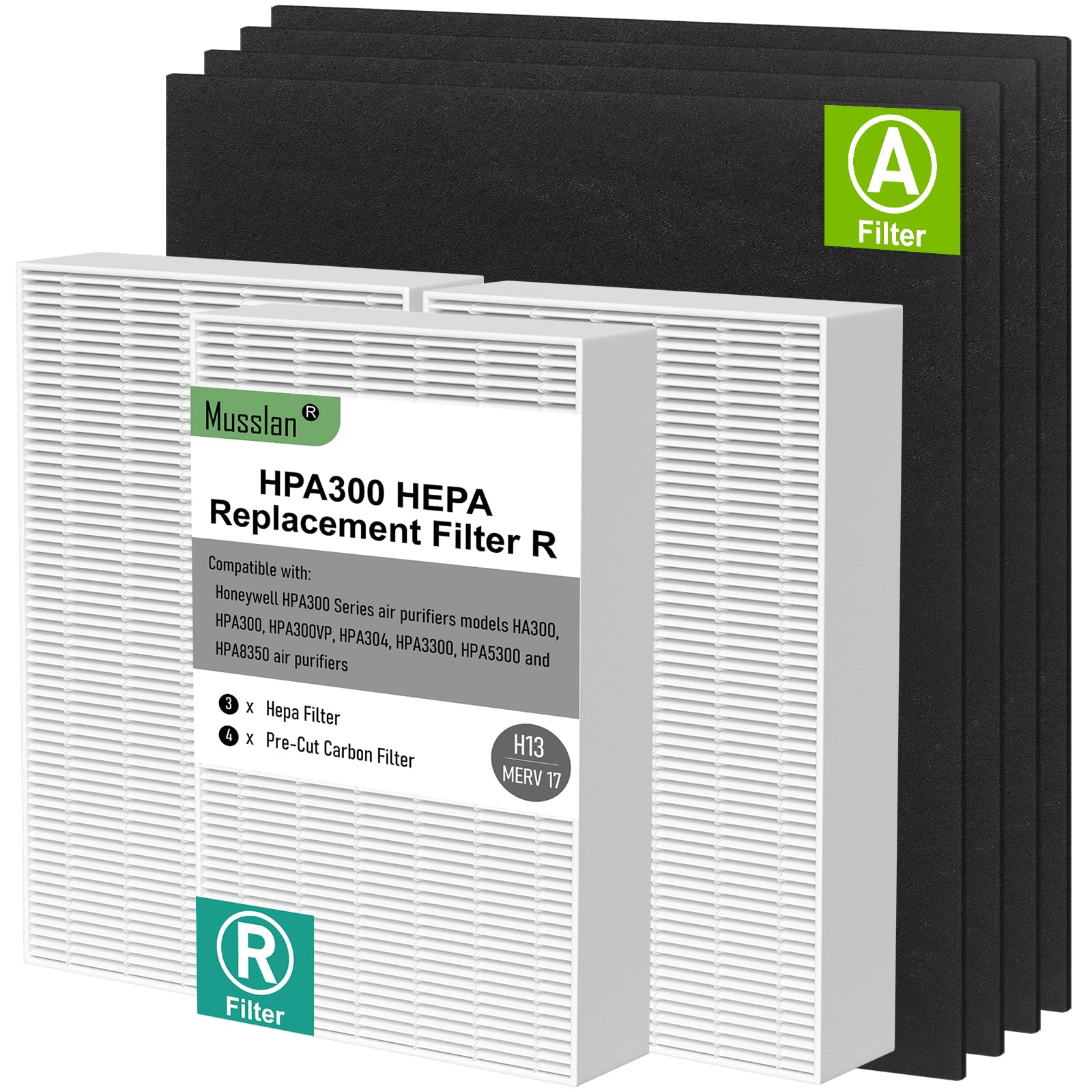 Hpa300 Hepa Filter Replacement Compatible With Honeywell Air Purifier Hpa300 Series, Hpa300, Hpa304, Hpa8350, Hpa300Vp, Hpa3300B
