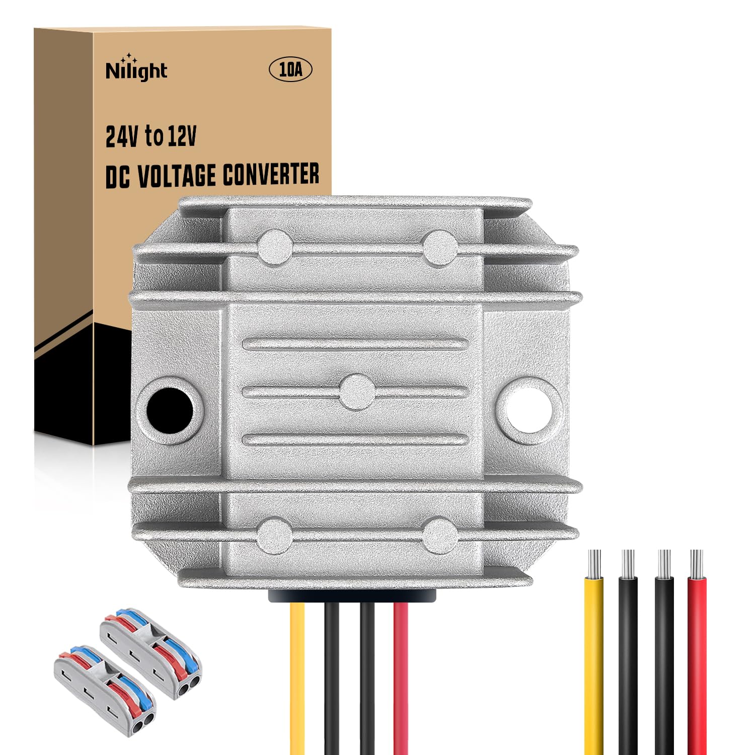 Nilight 24V To 12V Voltage Converter 120W 10A Regulator Step Down To 12Vdc Waterproof Dc Convert Reducer Power Supply Transforme