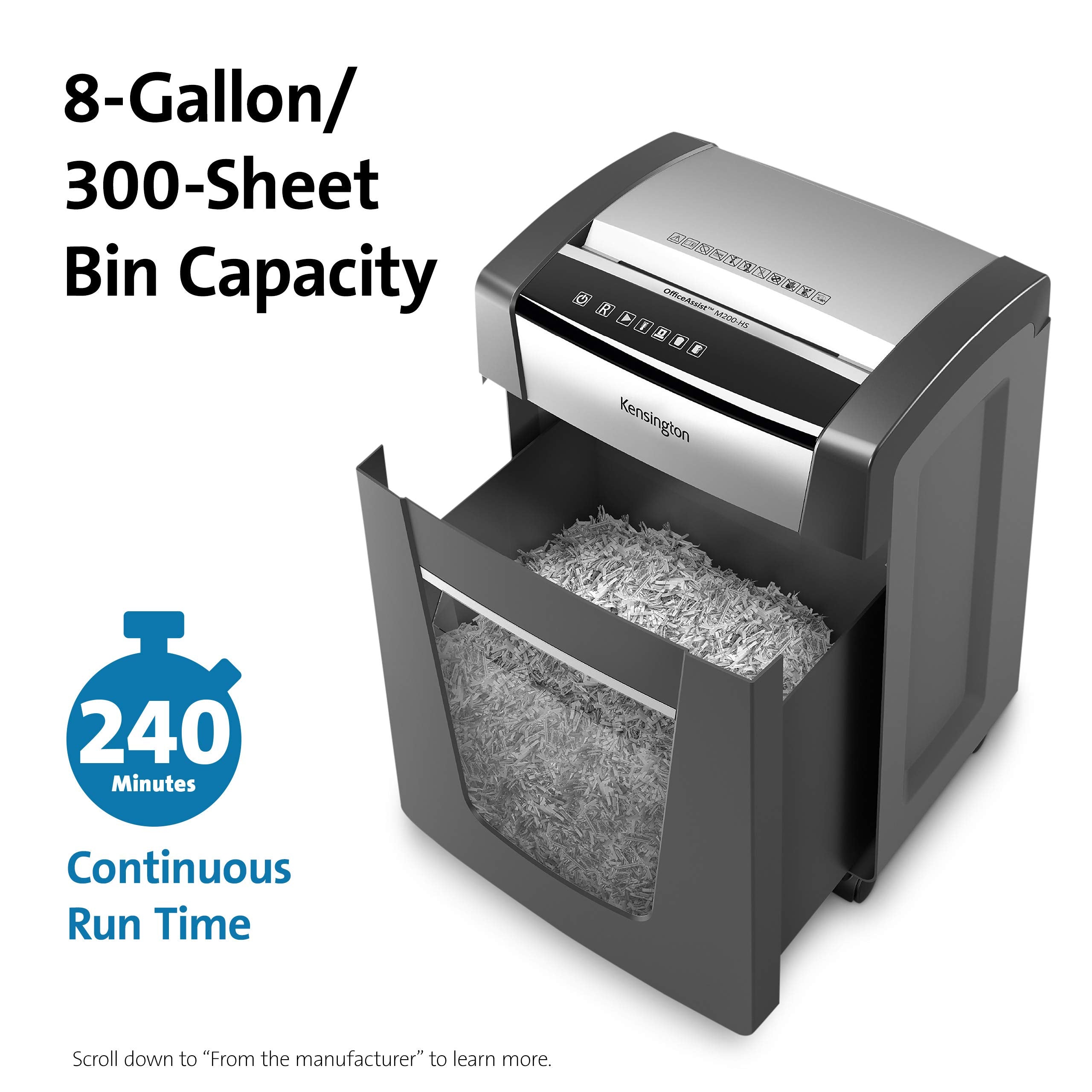 Kensington Micro Cut Shredder   Officeassist M200 Hs Anti Jam (K52078Am)