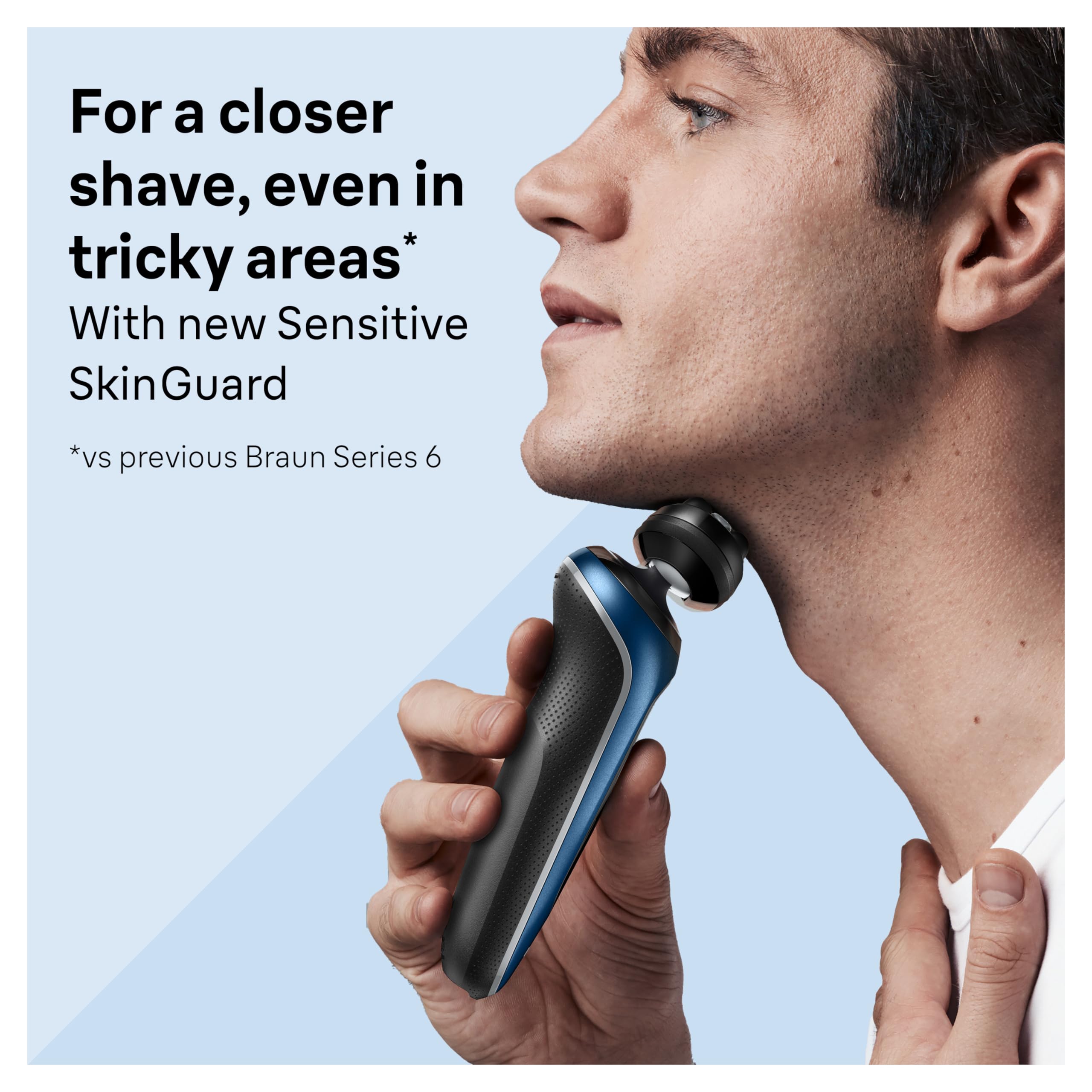 Braun Series 6 Electric Shaver Replacement Head With Sensitive Skinguard, Easily Attach Your Shaver Head, Compatible With New Ge