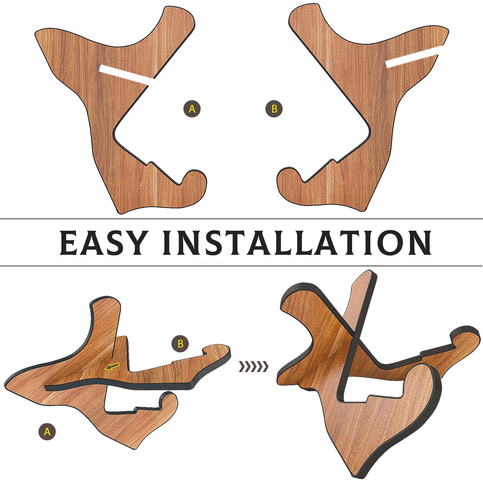 Guitar Stand Wooden Guitar Stand Portable Folding Instrument Holder For Acoustic Classic Electric Bass Guitar (Sapele)
