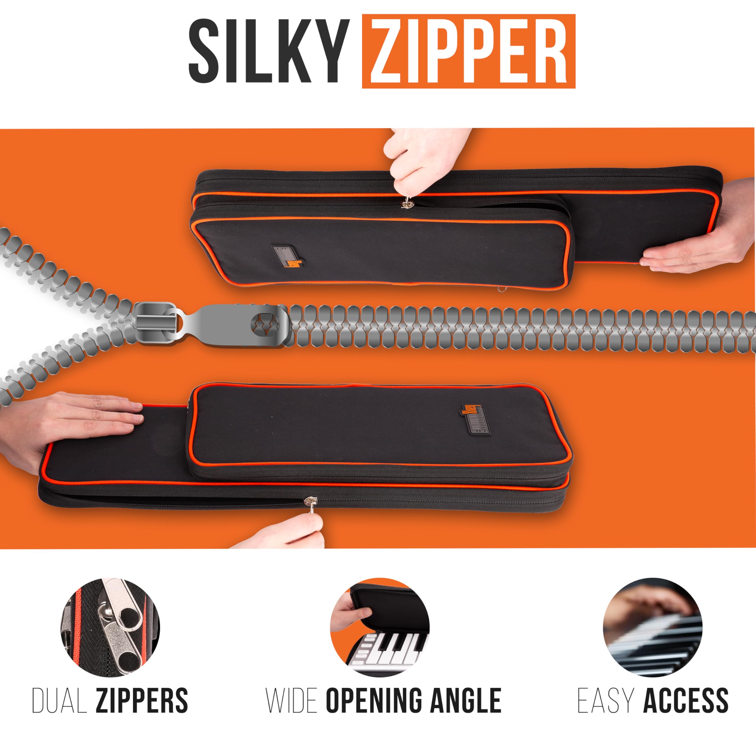 Official Solar Xkey Double Layer Protection Carrying Case For Xkey 37 Air/Usb/Le Midi Keyboard Controller With Additional Pouch