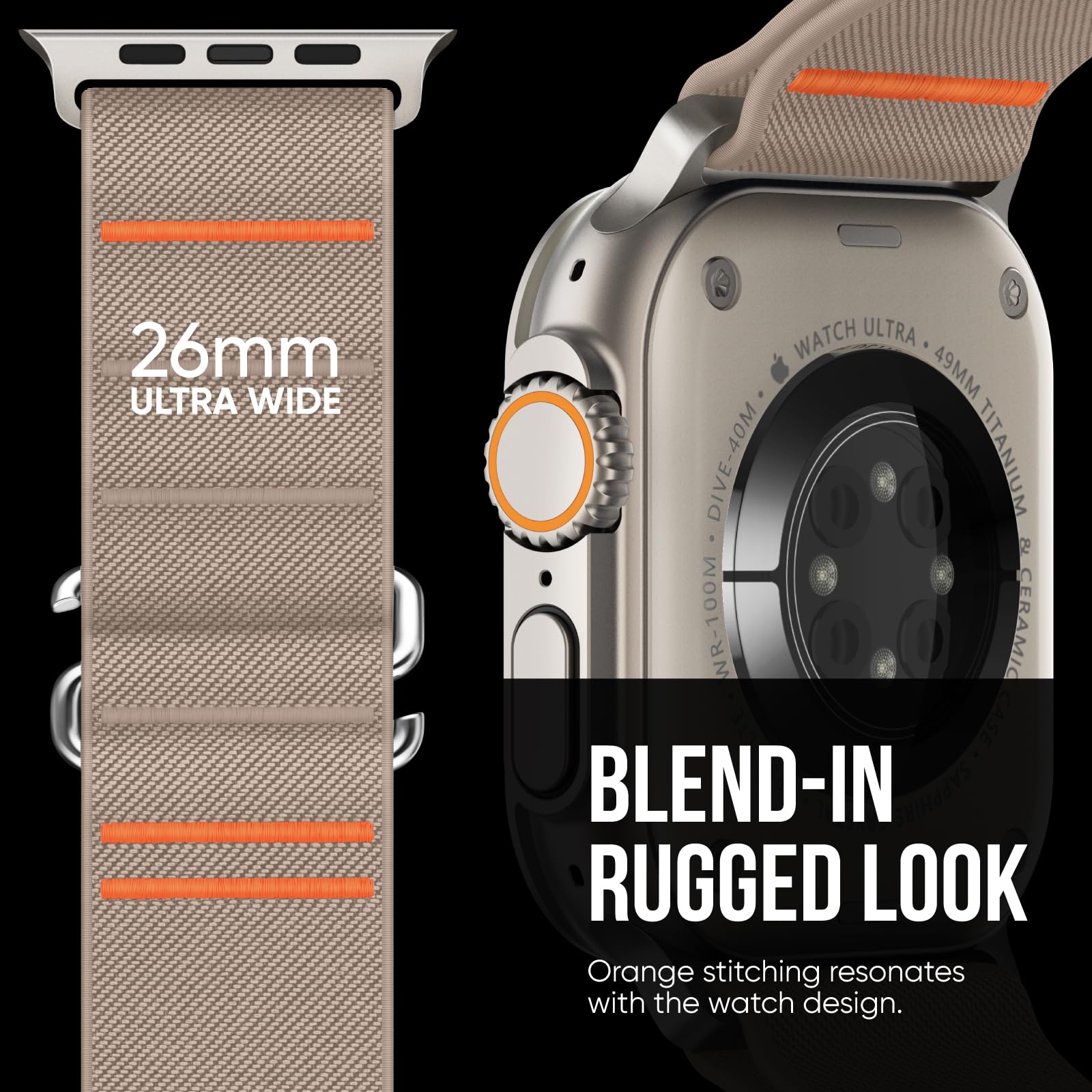 Suitisbest Sport Bands Compatible With Apple Watch Ultra Band 38Mm 40Mm 41Mm 42Mm Men Women, Stretchy Nylon Sport Loop Strap Wit