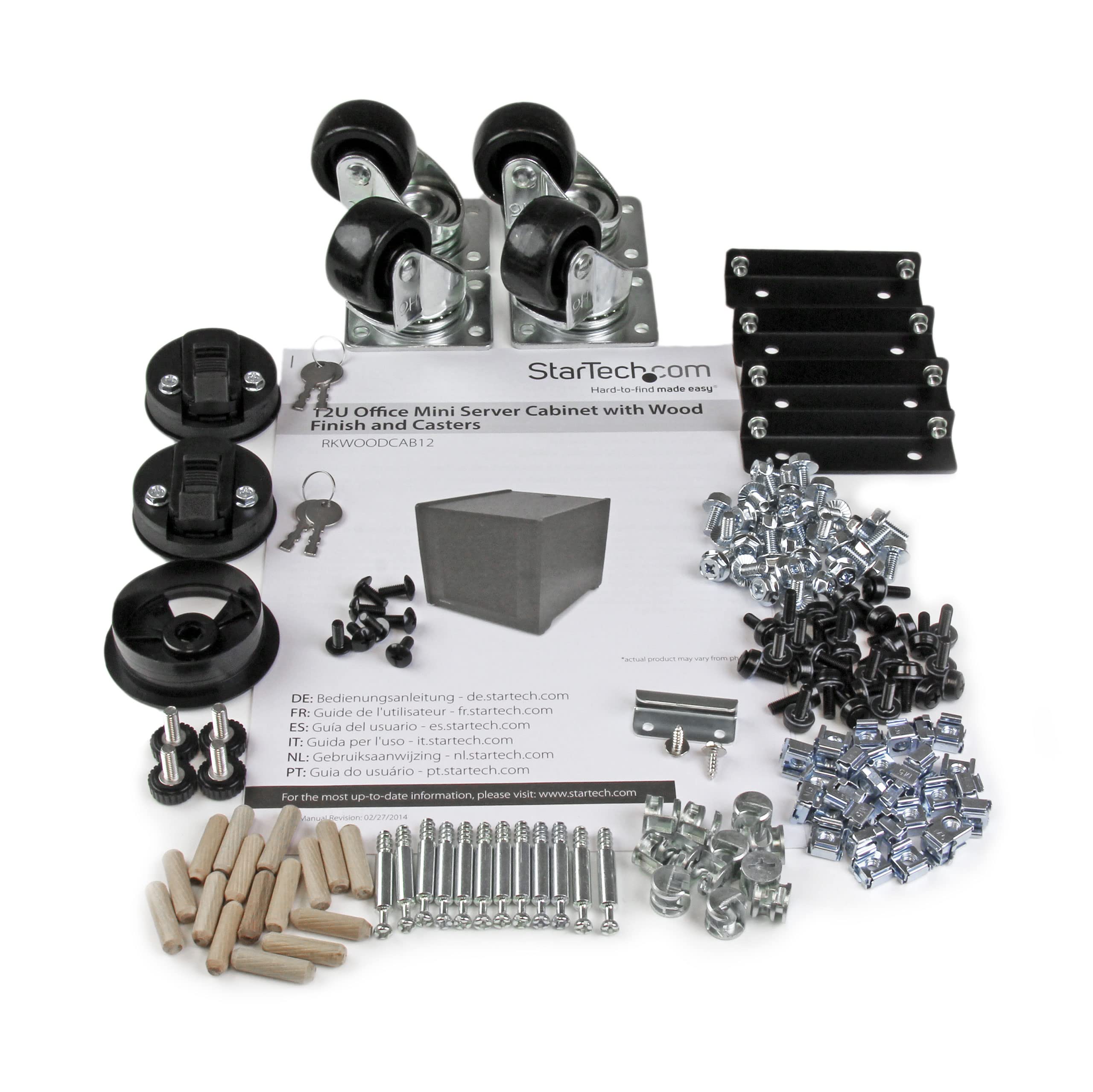 Startech.Com 12U Av Rack Cabinet   21    Deep   Wood Finish   Floor Standing Enclosure For 19'' Audio Video Component, Server Ro