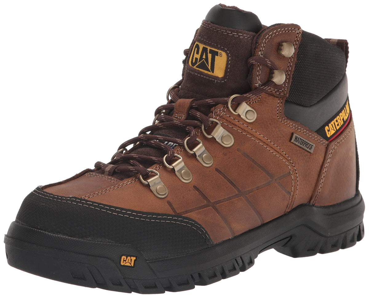 Cat Footwear Mens Threshold Waterproof Steel Toe Work Boot, Real Brown, 12