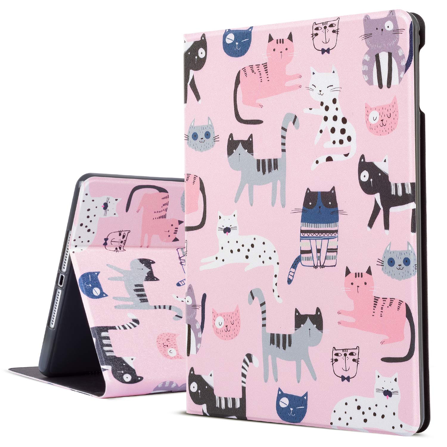 Ipad Air 2 Case, Ipad Air Case Pink Cats Ipad 9.7 Inch Case Protective Cover For Apple Ipad 5Th/6Th Generation,Multi Angle View 
