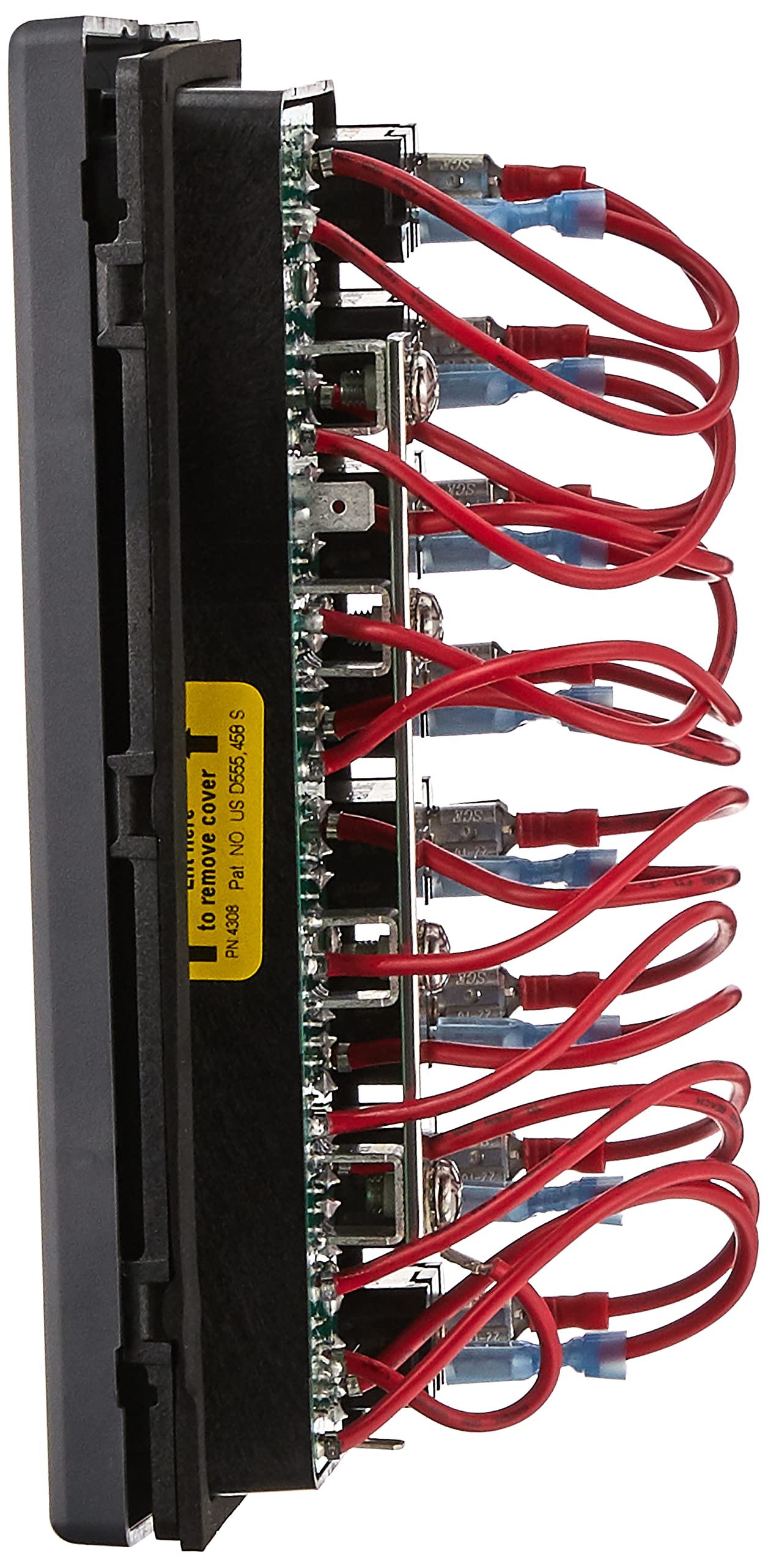 Blue Sea Systems 4308 Switch Panel Wd 12Vdc 8 Pos Cp, Fuses