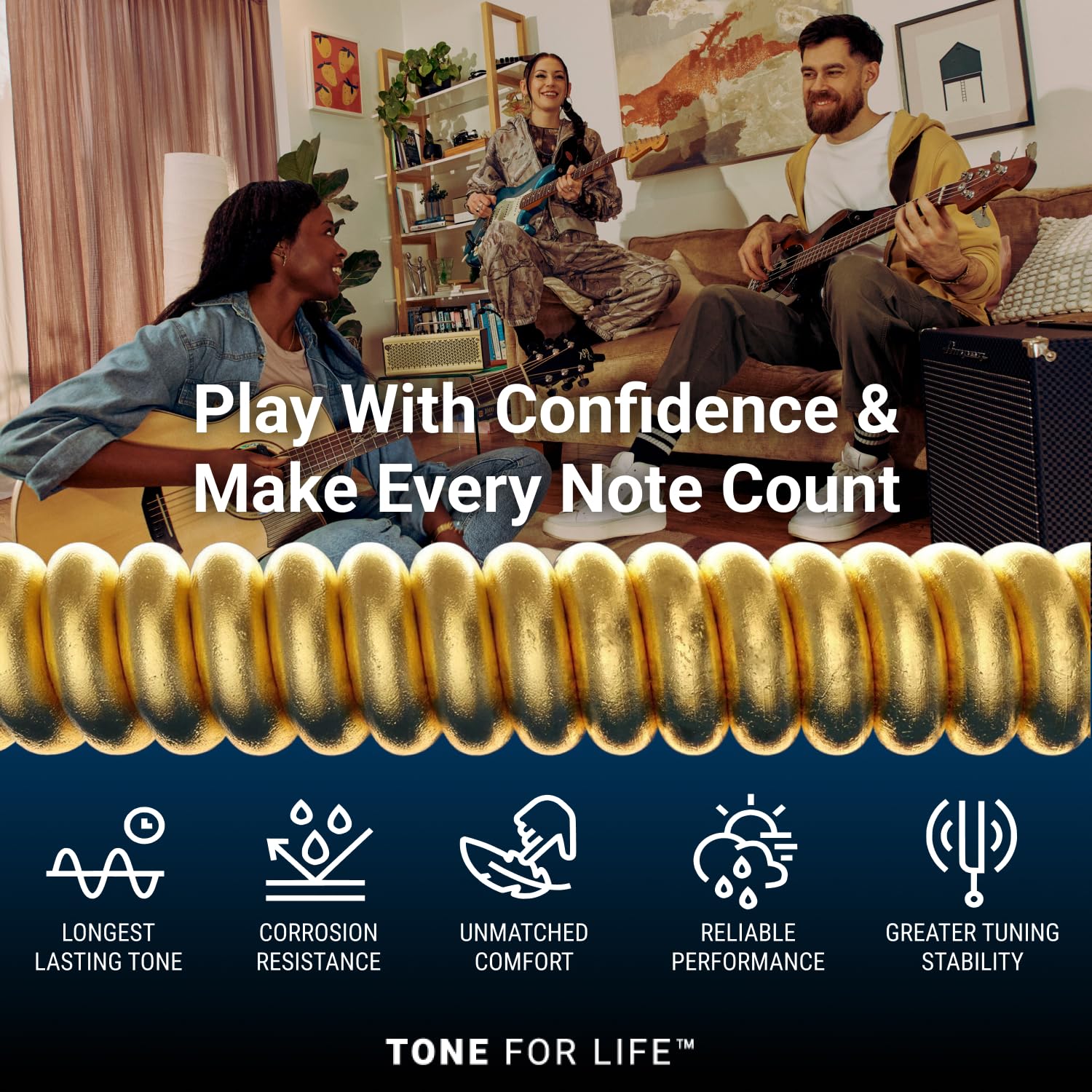 Elixir Strings 19077 Electric Guitar With Optiweb Coating, Lightheavy (010 052)