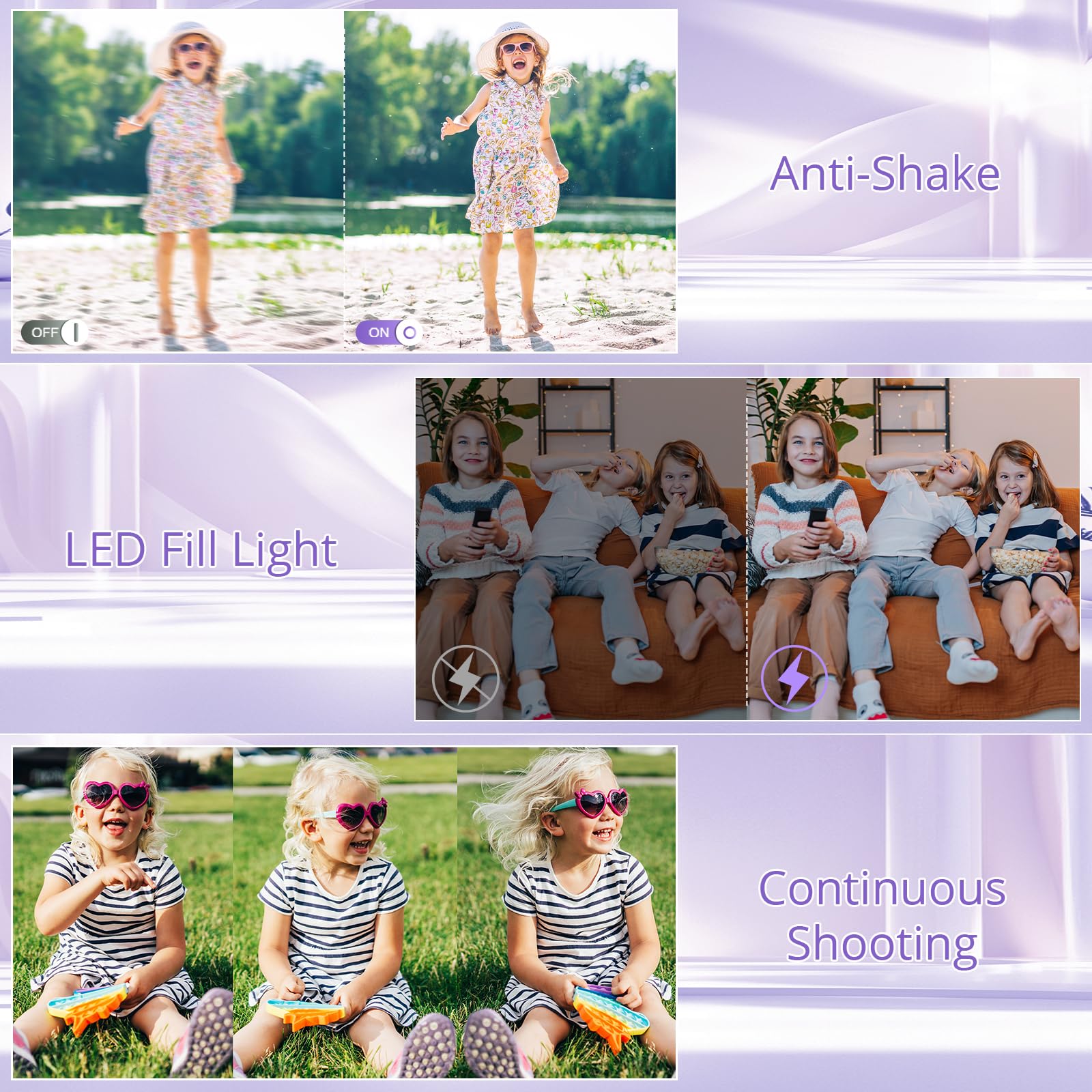 Digital Camera, 1080P 44Mp Digital Cameras For Photography, Digital Point And Shoot Camera For Kids With 16X Zoom, Anti-Shake, C