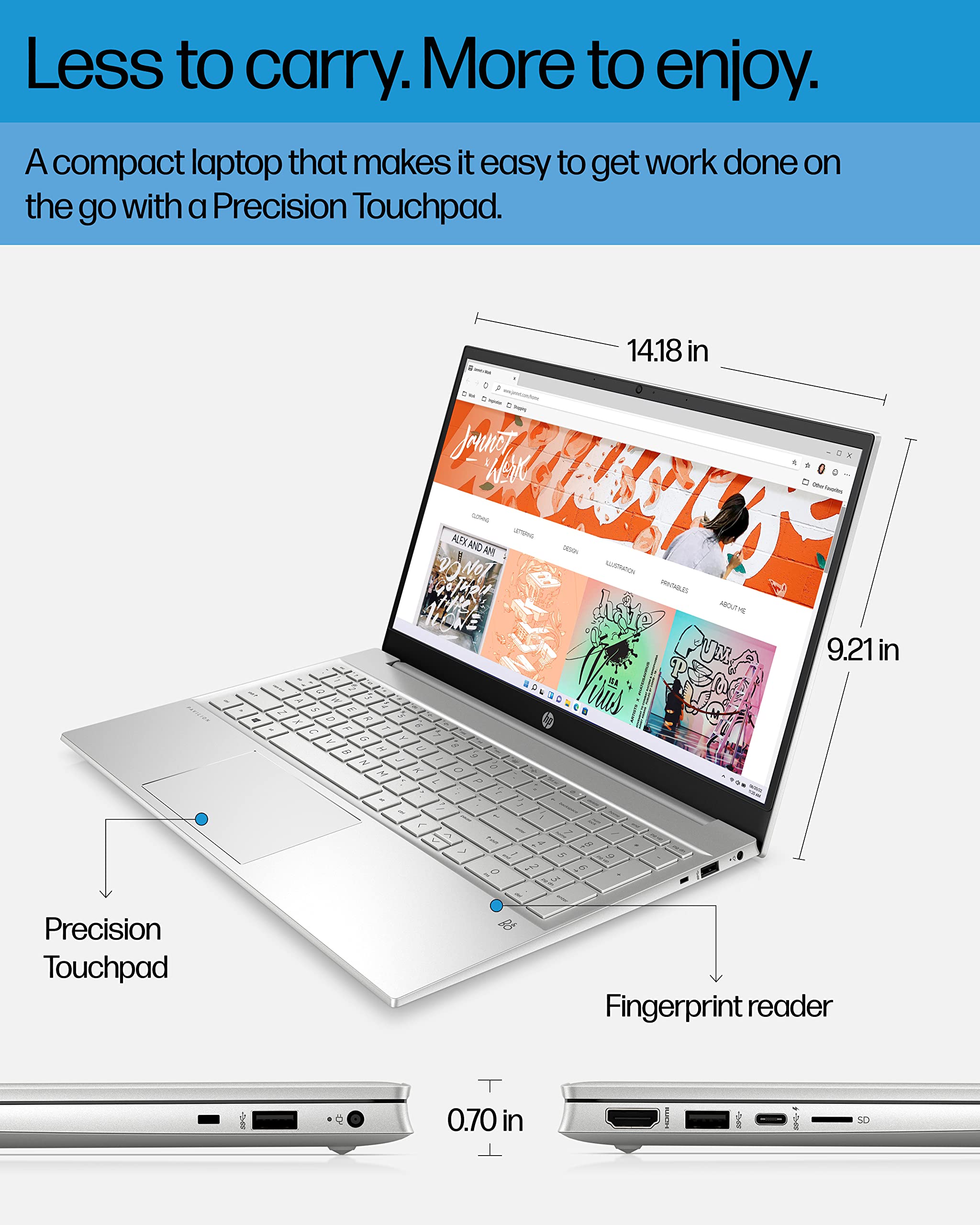 Hp Pavilion Laptop, Intel Iris X Graphics, 12Th Generation Intel Core Processor, 8 Gb Ram, 512 Gb Ssd, Brightview Full Hd Displa