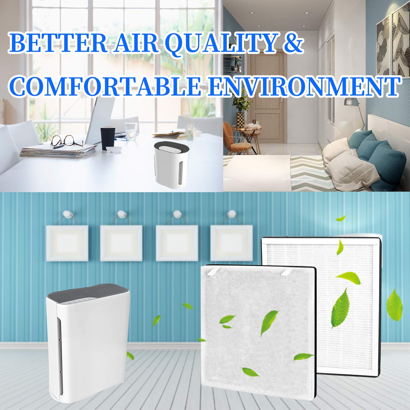 Appliancemates Vital 100 True Hepa Replacement Filters Compatible With Levoit Vital 100 & Vital 100 Rf, True Hepa And High Effic