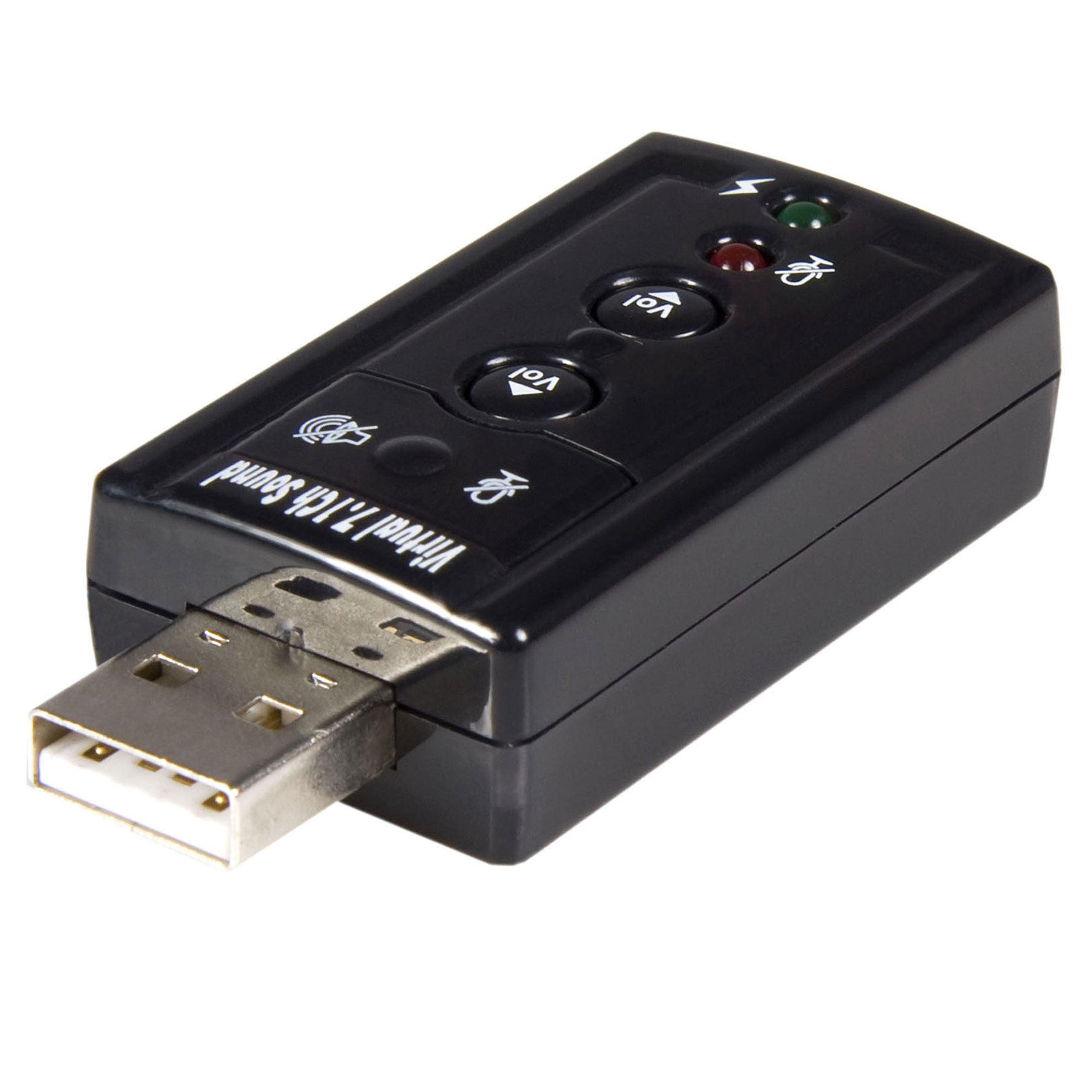Startech.Com Virtual 7.1 Usb Stereo Audio Adapter External Sound Card   Sound Card   Stereo   Usb 2.0   Icusbaudio7,Black