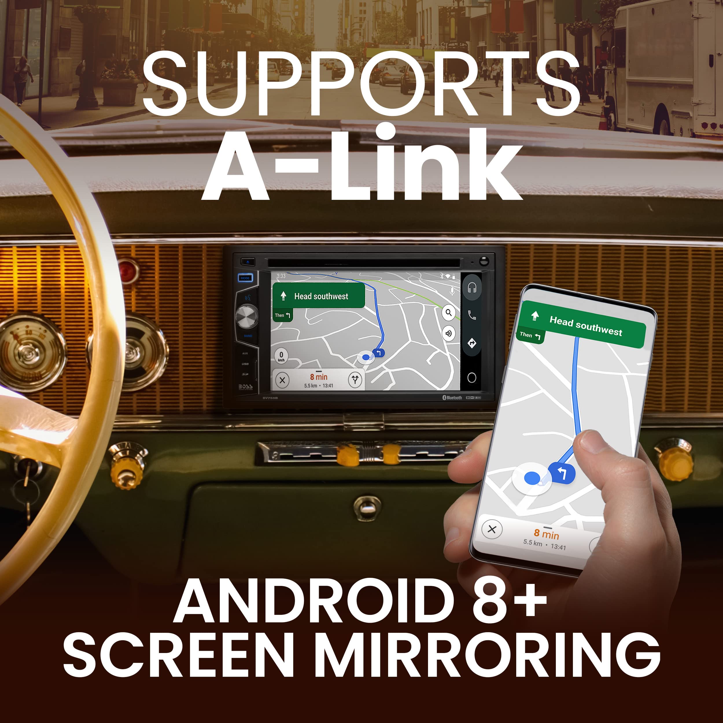 Boss Audio Systems Elite Bv755B Car Stereo System   6.2 Inch Double Din Touchscreen, Bluetooth Head Unit, Am/Fm Radio Receiver,