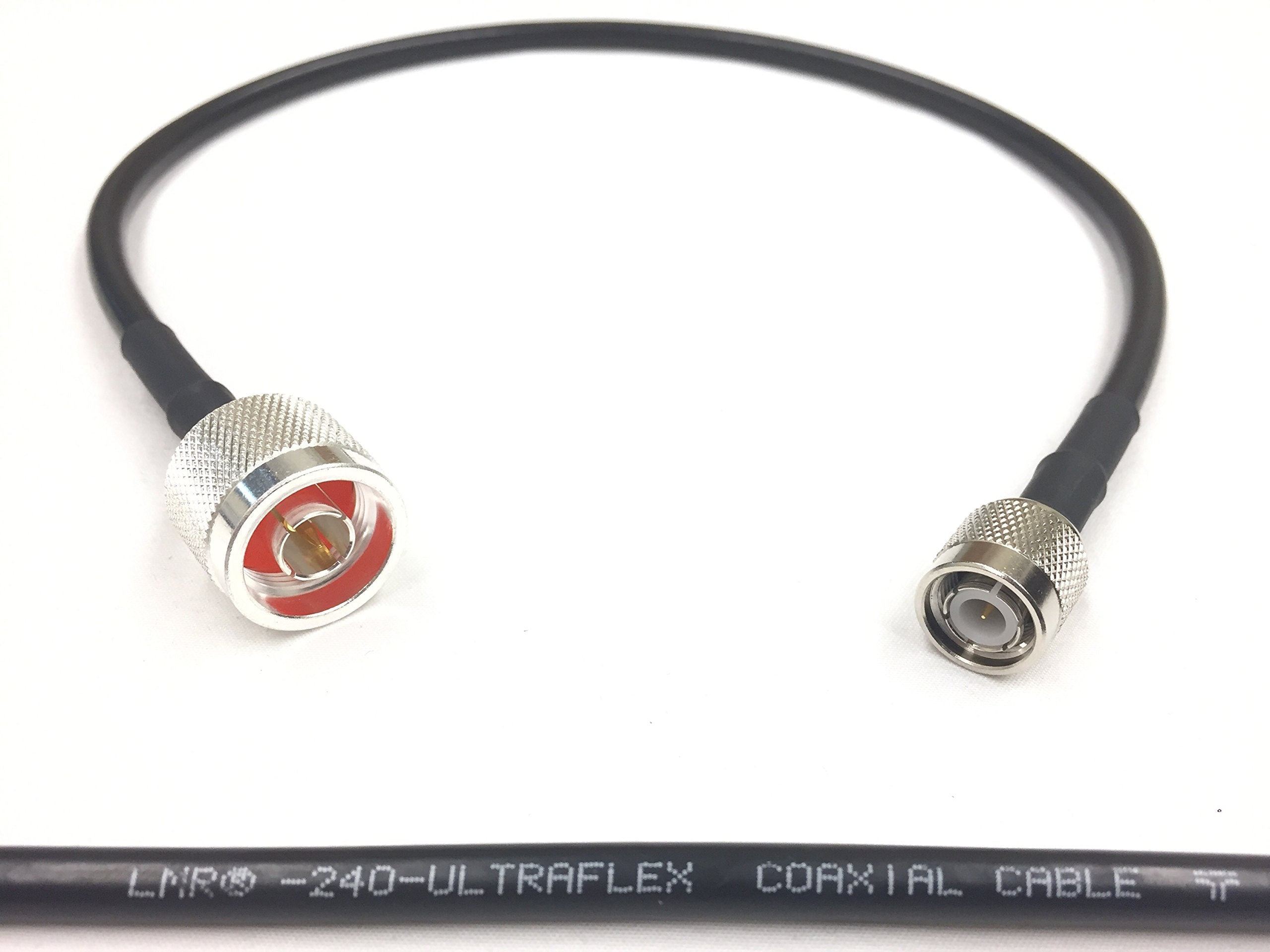 4 Foot N Male To Tnc Male Times Microwave Lmr 240 Ultraflex Antenna 50 Ohm Cable Assembled By Custom Cable Connection