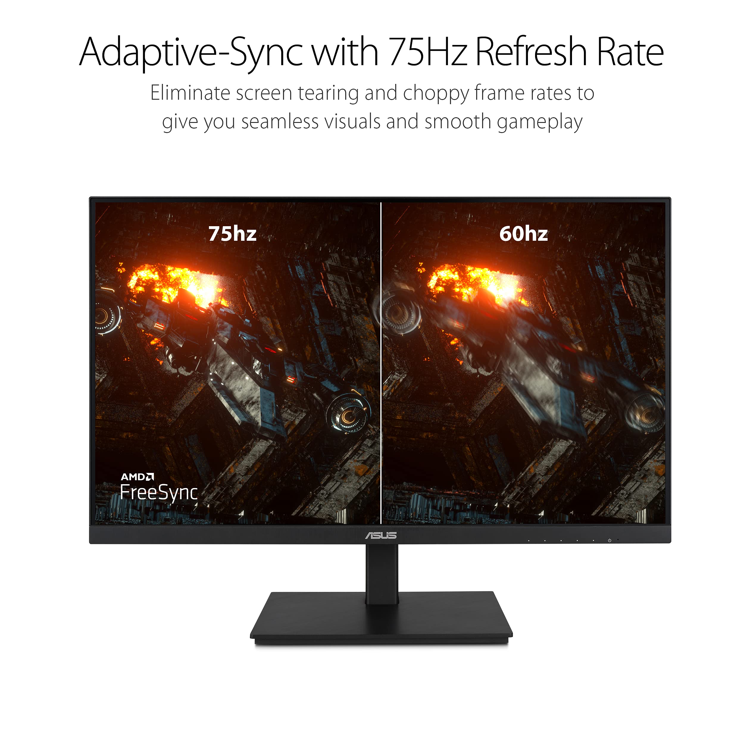 Asus 238A 1080P Monitor (Va24Dqsb)   Full Hd, Ips, 75Hz, Speakers, Adaptive Sync, Low Blue Light, Flicker Free, Vesa Mountable,