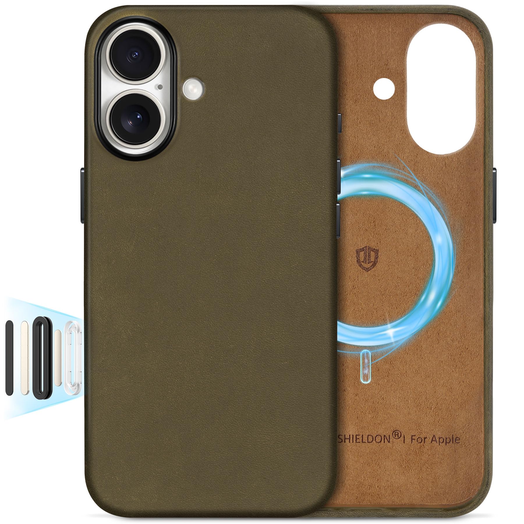 SHIELDON Case for iPhone 17 6.3 Inch 2025 | Top Grain Crazy Horse Leather, [Camera Button Updated], Compatible with Magsafe, Mag