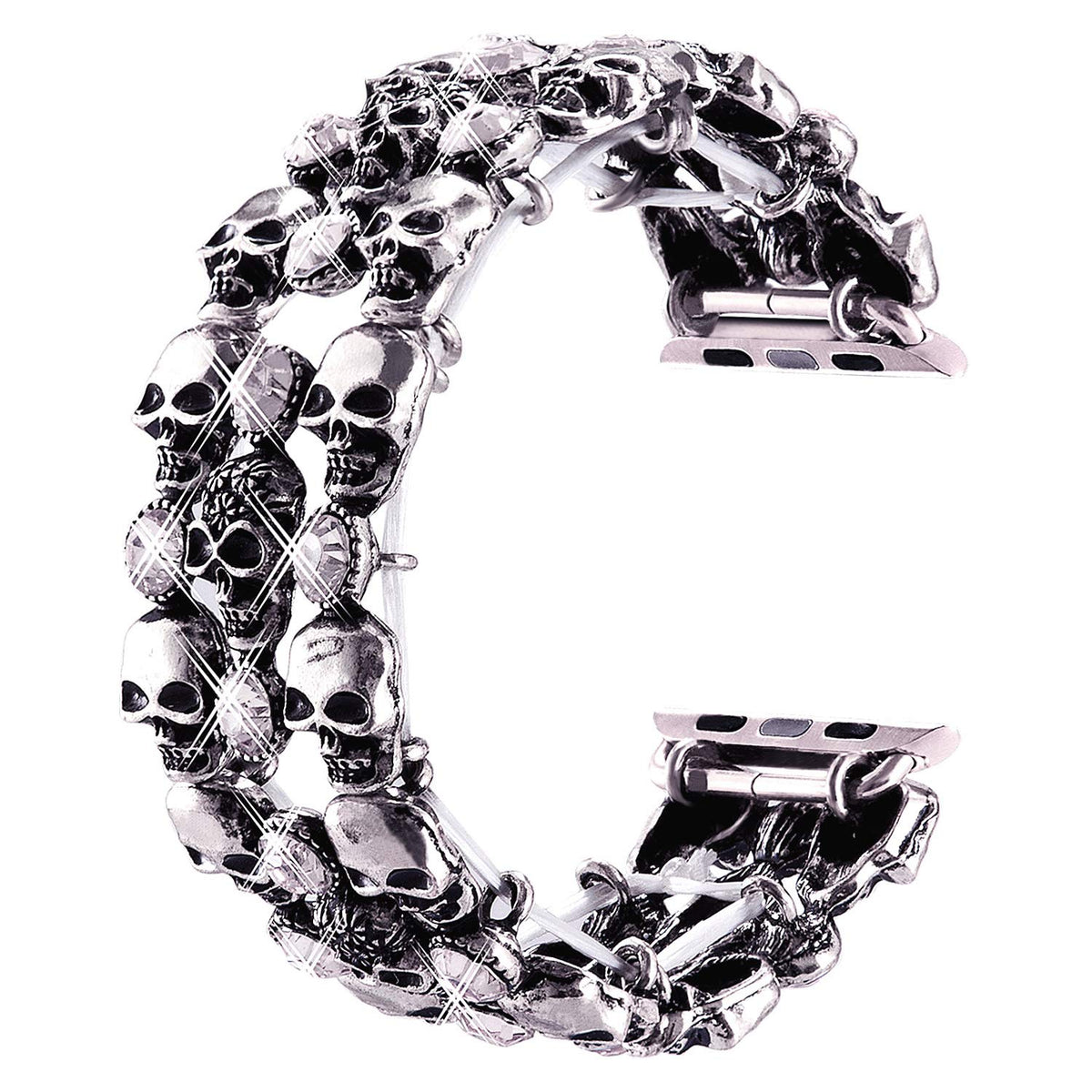 Viqiv Skull Bands Compatible With Apple Watch Ultra Band 38Mm 40Mm 41Mm Iwatch Series Se 9 8 7 6 5 4 3 2 1, Diamond Rhinestone S