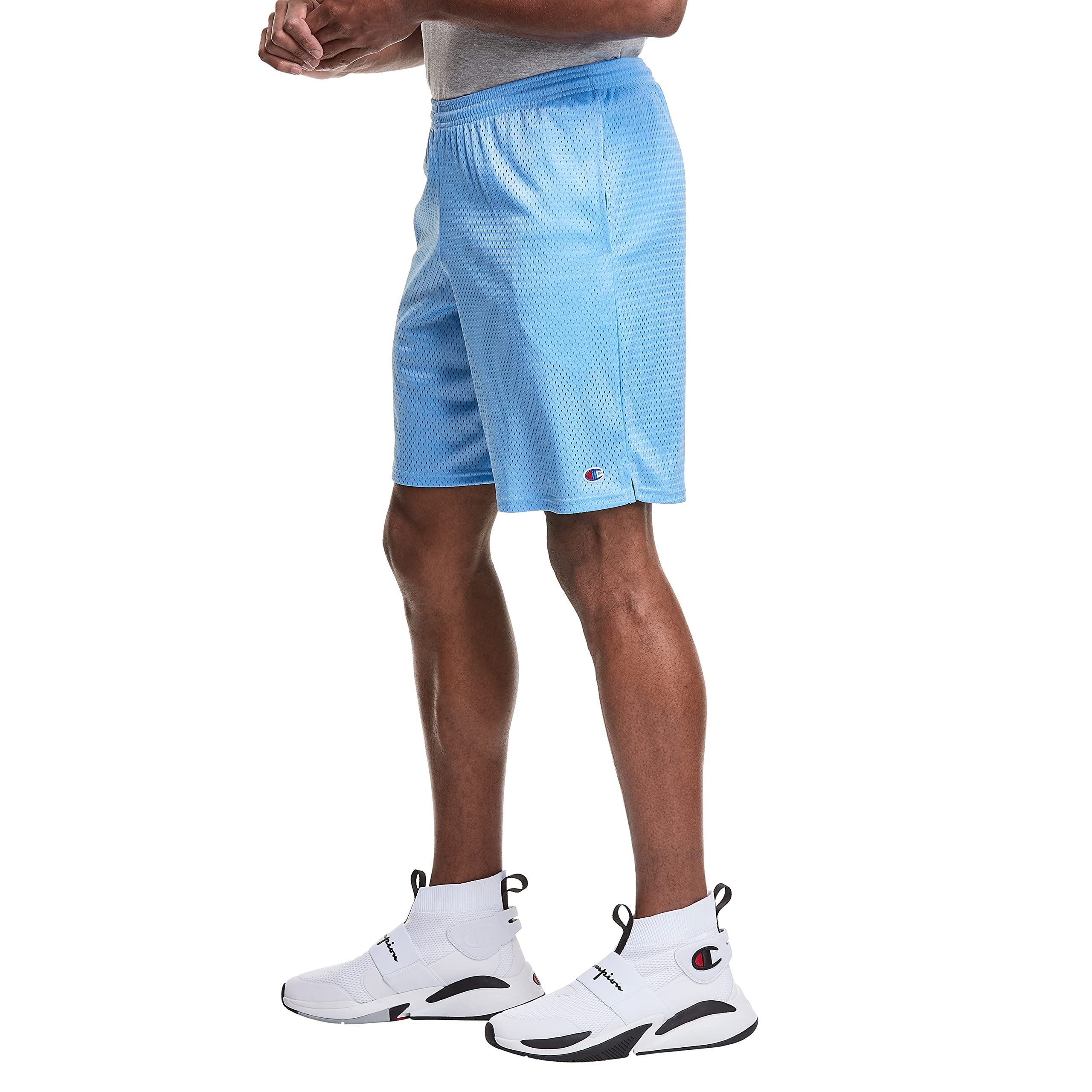 Champion Mens 9' Shorts, Mesh Shorts, 9', Mesh Basketball Shorts, Mesh Gym Short, Swiss Blue 407Q88, Small Us