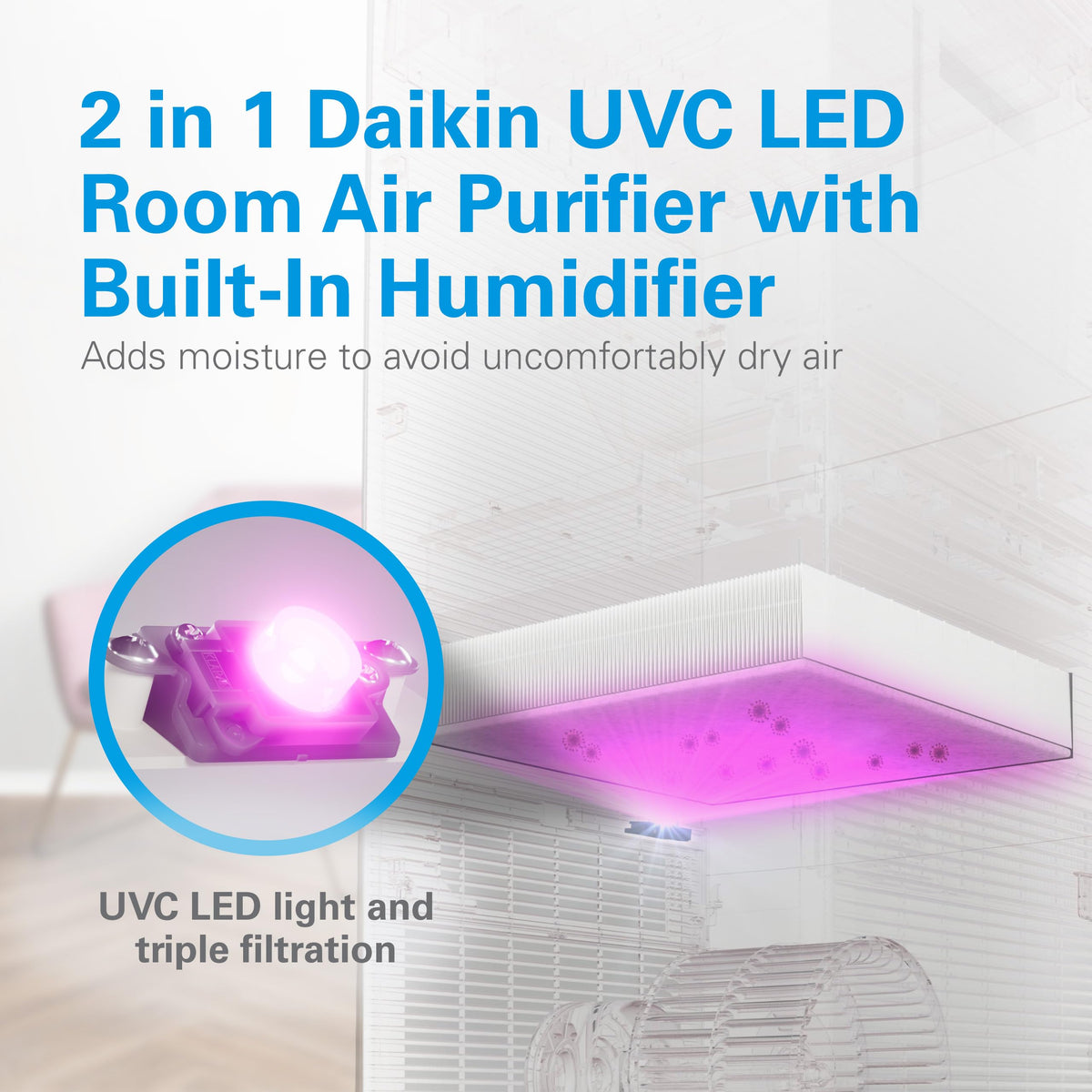 Daikin MCKB70YSAU Air Purifier with Humidifier, White – Electroeshop