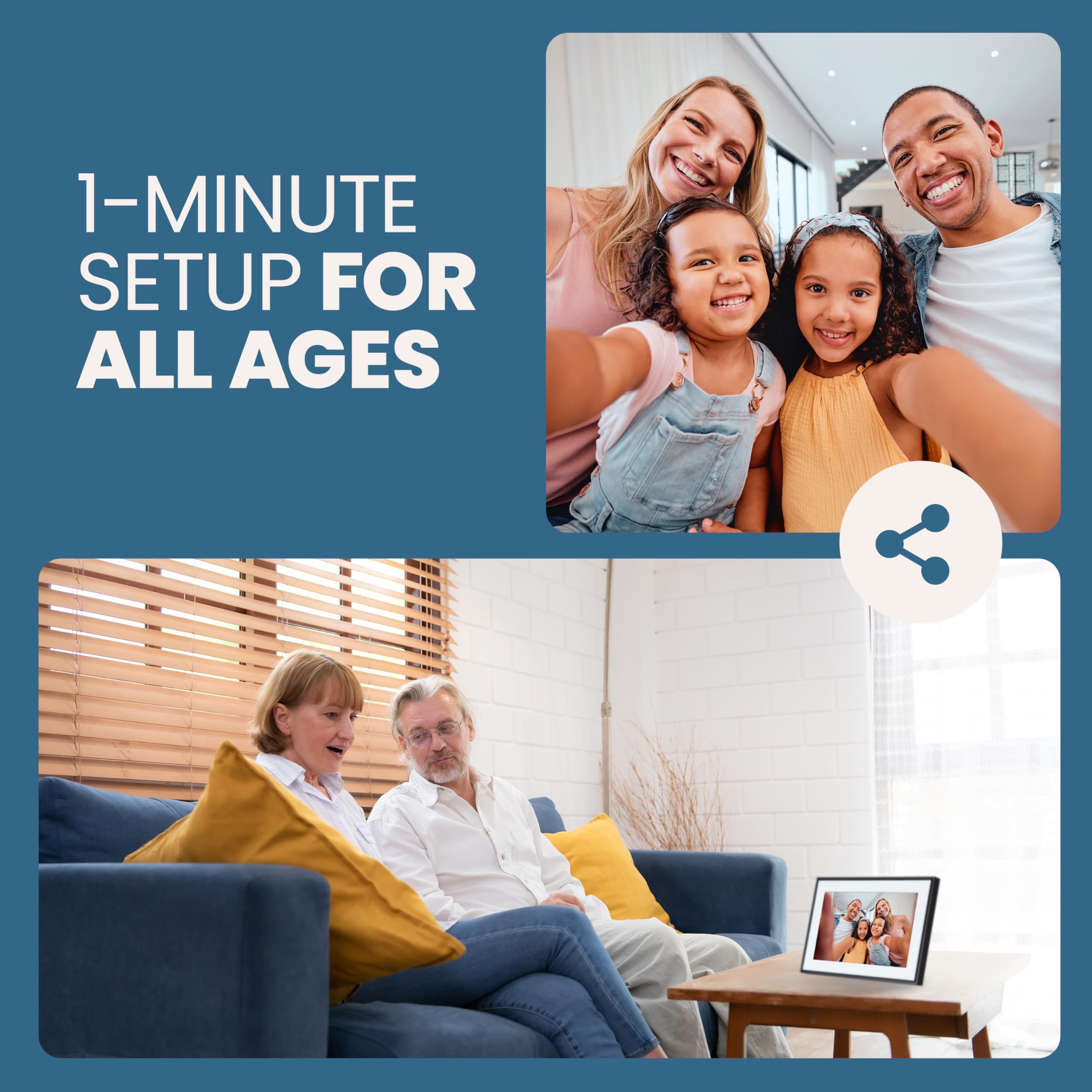 Loop Wi Fi Digital Picture Frame With Touch Screen, 10 Inch Display, The Only Frame To Offer Text Message Photos Direct To Frame