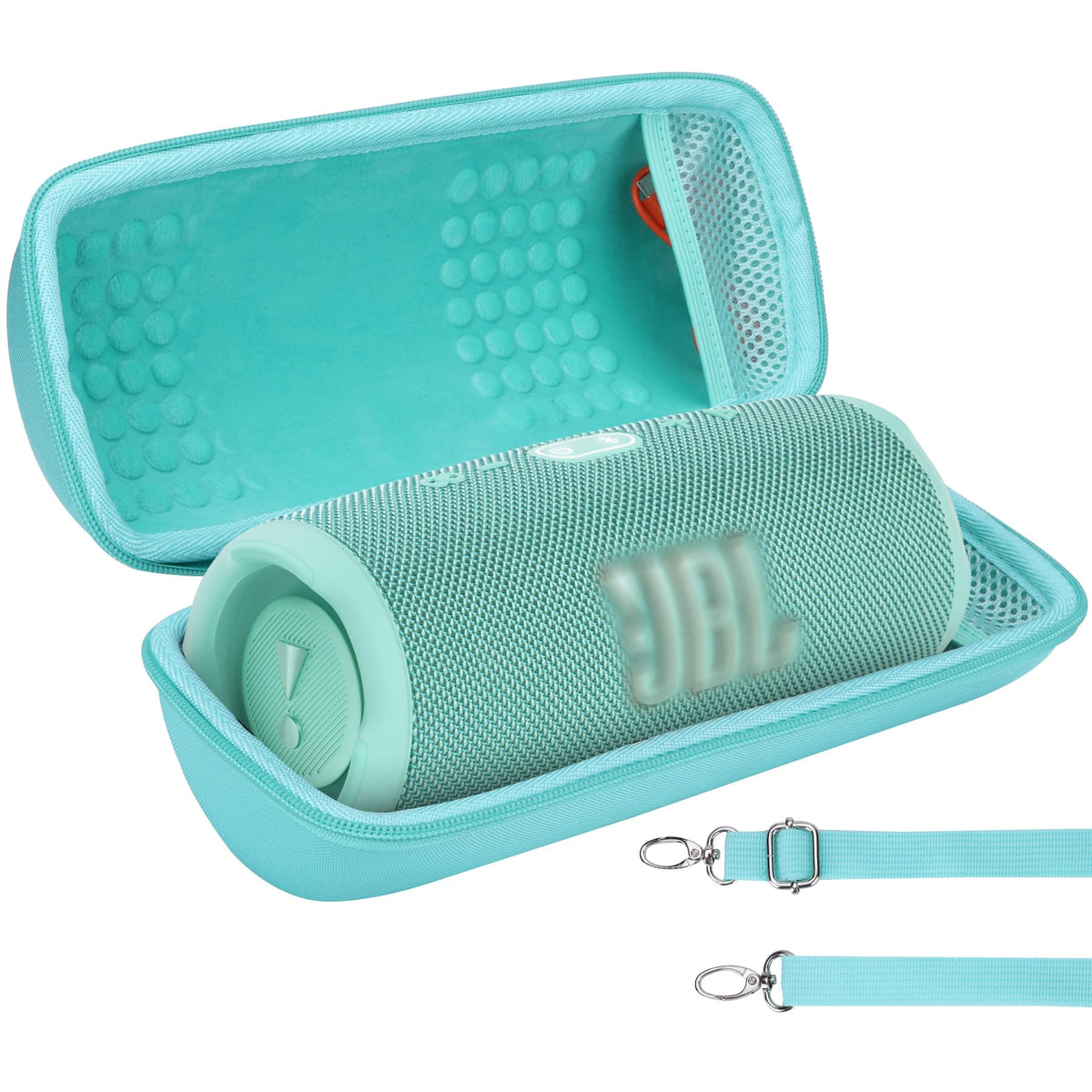 Lebakort Hard Case Compatible With Jbl Charge 5 Charge 4 Waterproof Speaker (Teal Case)