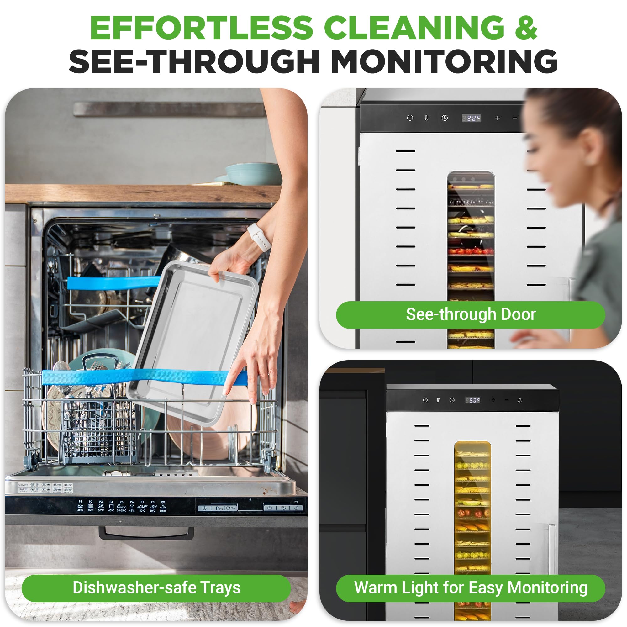 Nutrichef 20 Layer Commercial Food Dehydrator Machine - Includes 20 Stainless Steel Trays, Built-In Digital Timer And Temperatur
