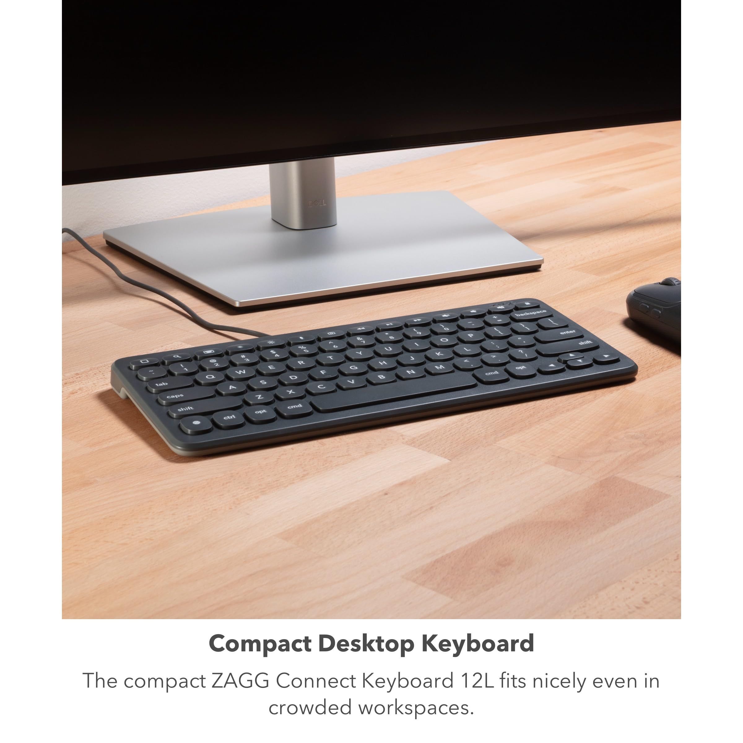 Zagg Connect Keyboard - Compact 12-Inch Lightning Wired Keyboard - Optimal For Ios And Ipados Devices - Designed For Comfortable