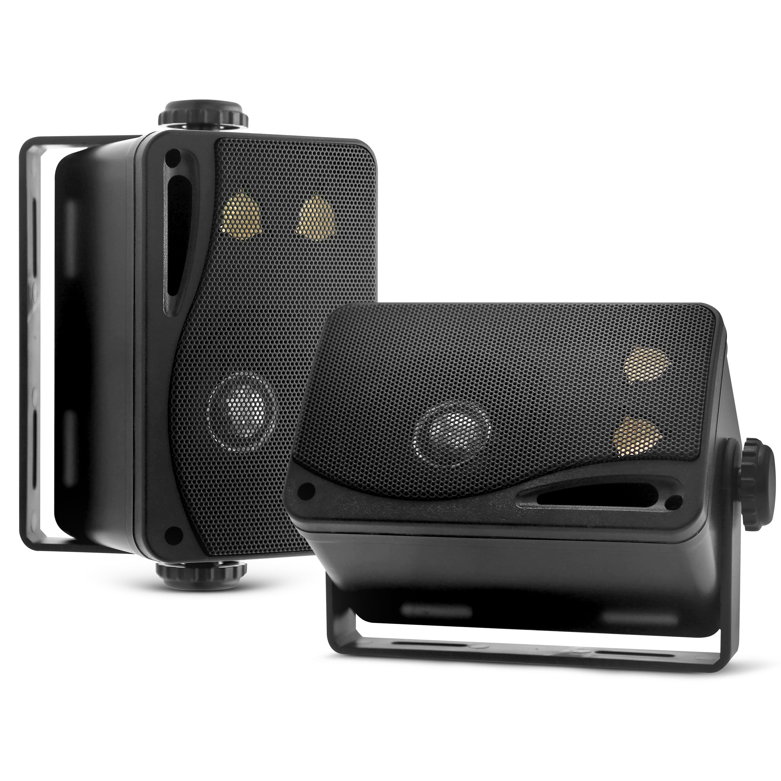 Pyle 3 Way Mini Box Speaker System   3.5 Inch 200 Watt Waterproof Marine Grade Mount Speakers   In A Heavy Duty Abs Enclosure Gr