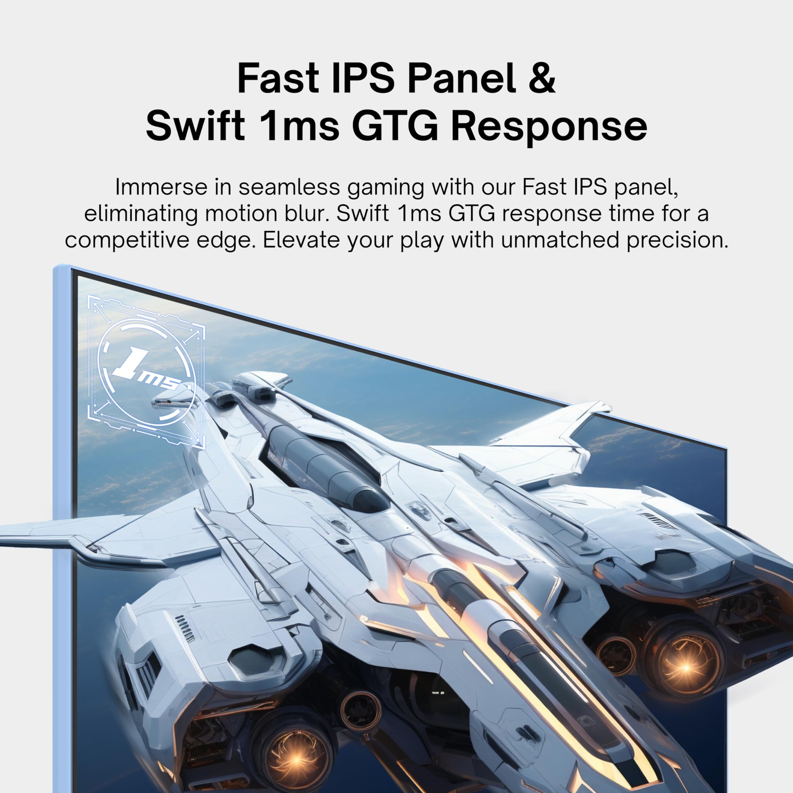 Pixio Px278 Wave Blue 27 Inch 180Hz Refresh Rate Fhd 1440P Resolution Fast Ips Panel 1Ms Gtg Response Time Blue Gaming Monitor W